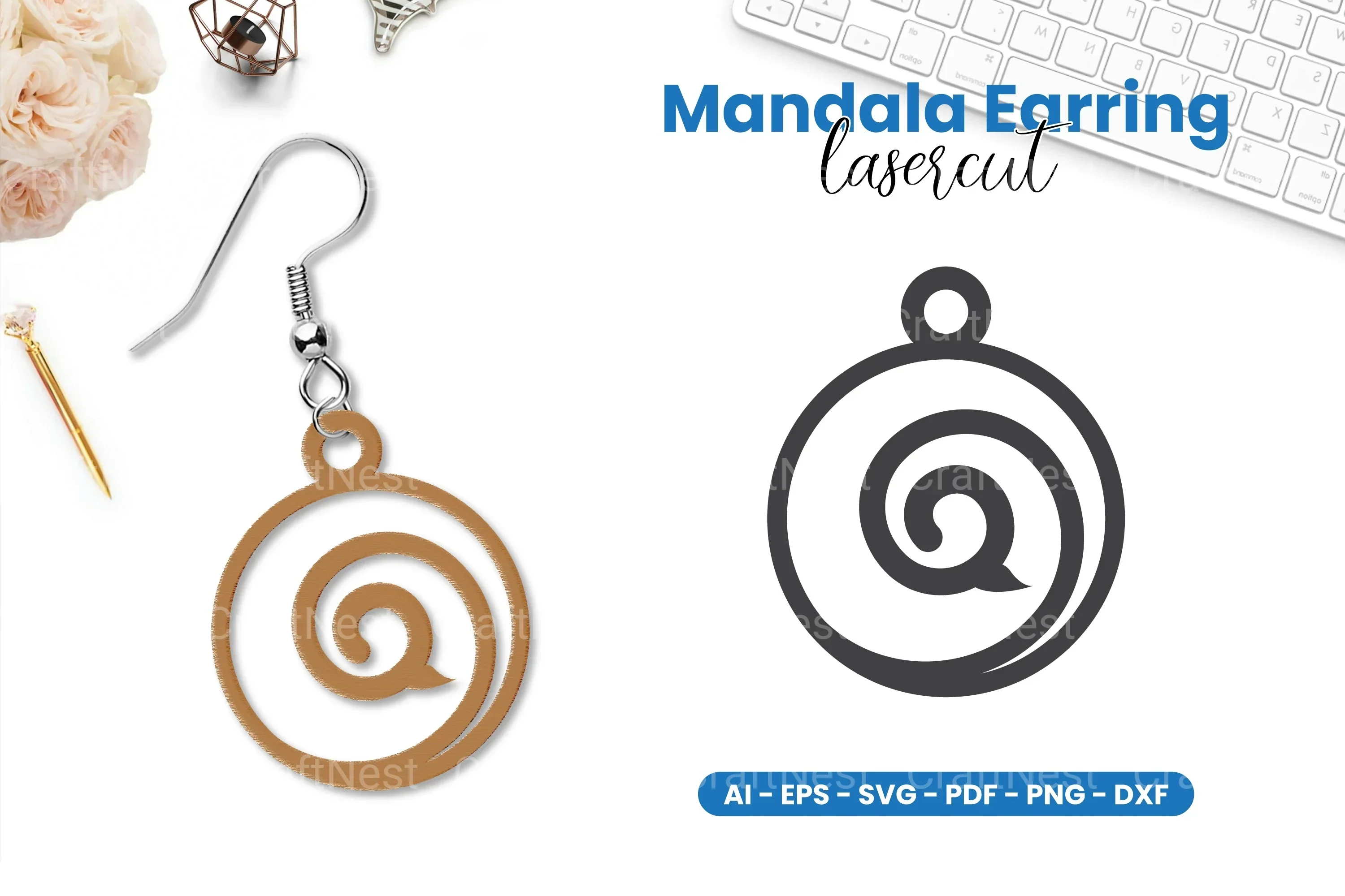 Earring Lasercut SVG Bundle