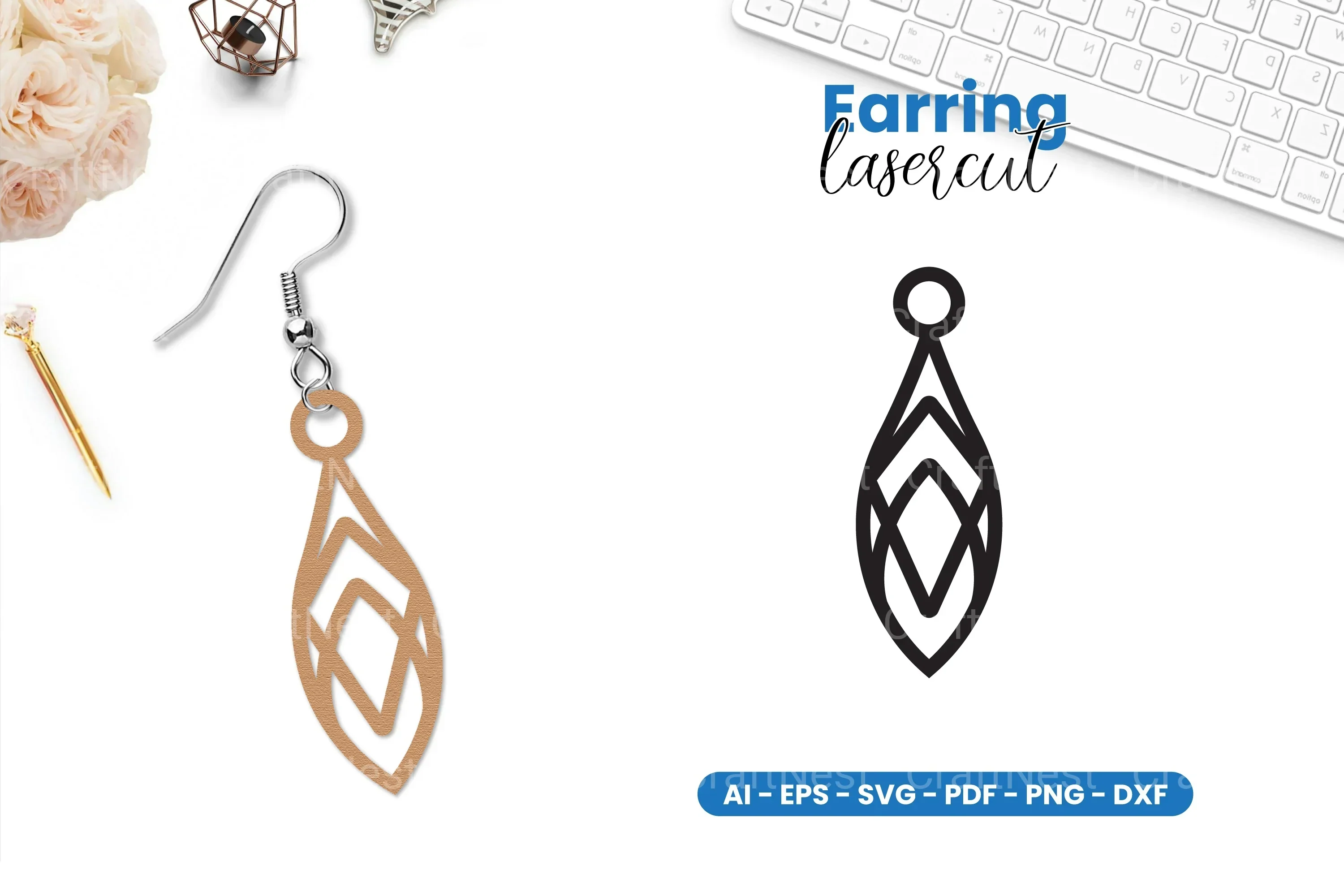 Earring Lasercut SVG Bundle