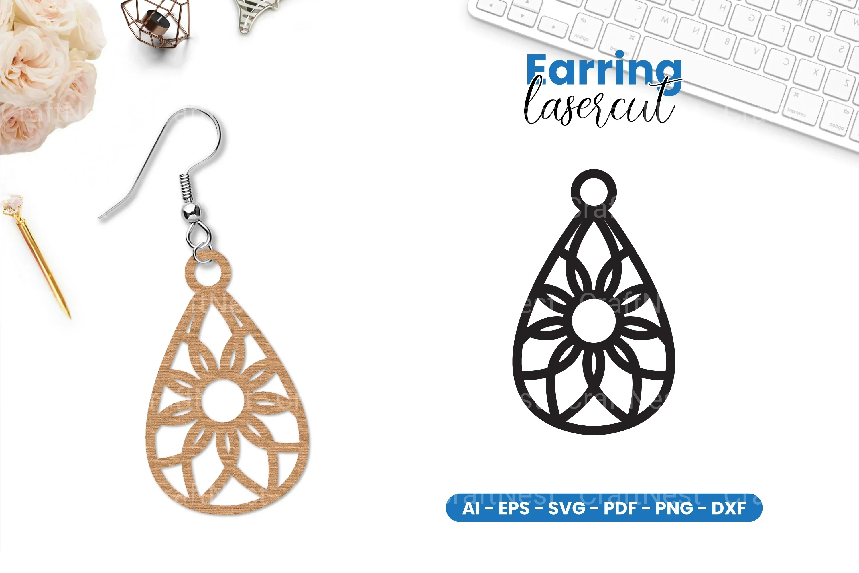 Earring Lasercut SVG Bundle