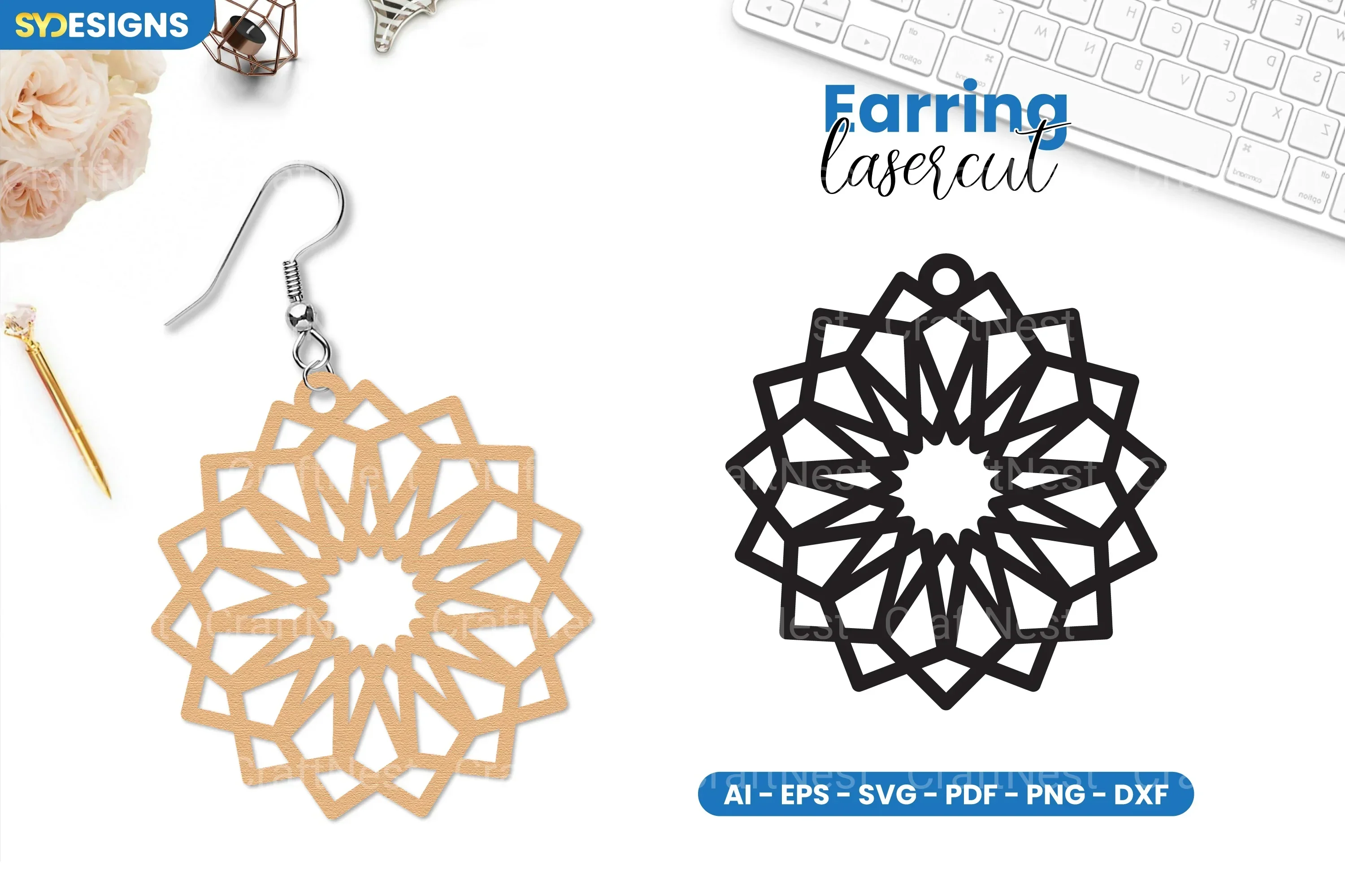 Earring Lasercut SVG Bundle