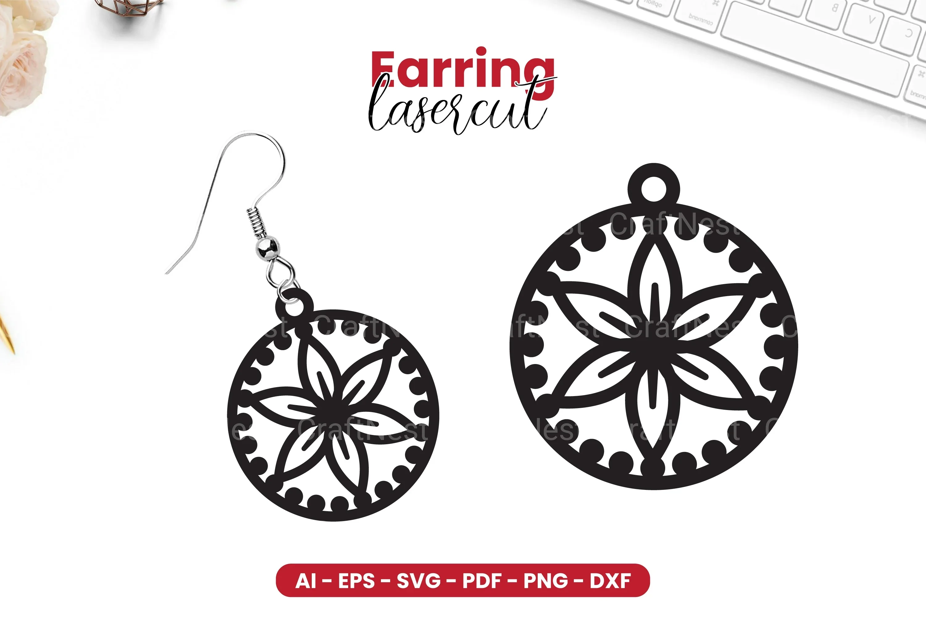 Earring Lasercut SVG Bundle