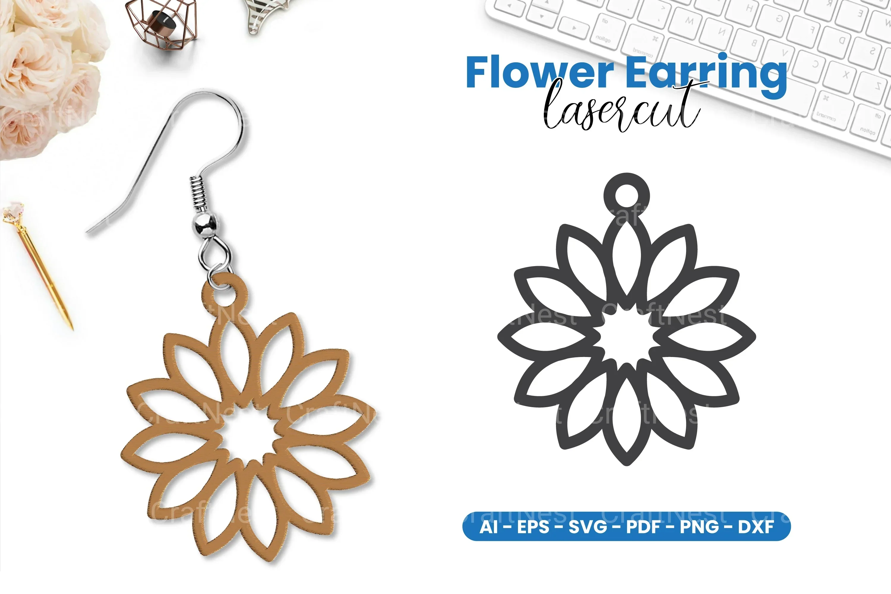 Earring Lasercut SVG Bundle