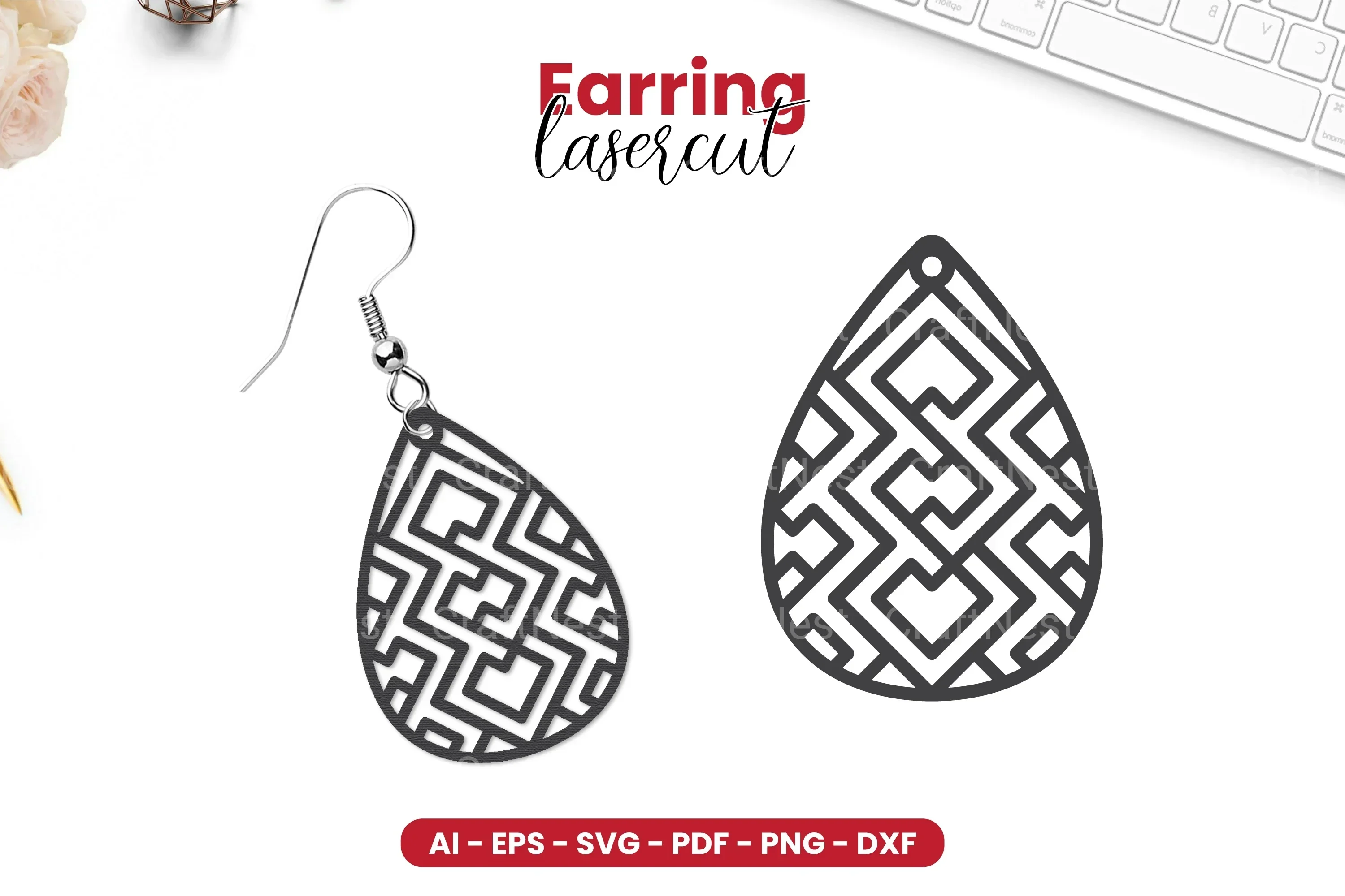 Earring Lasercut SVG Bundle