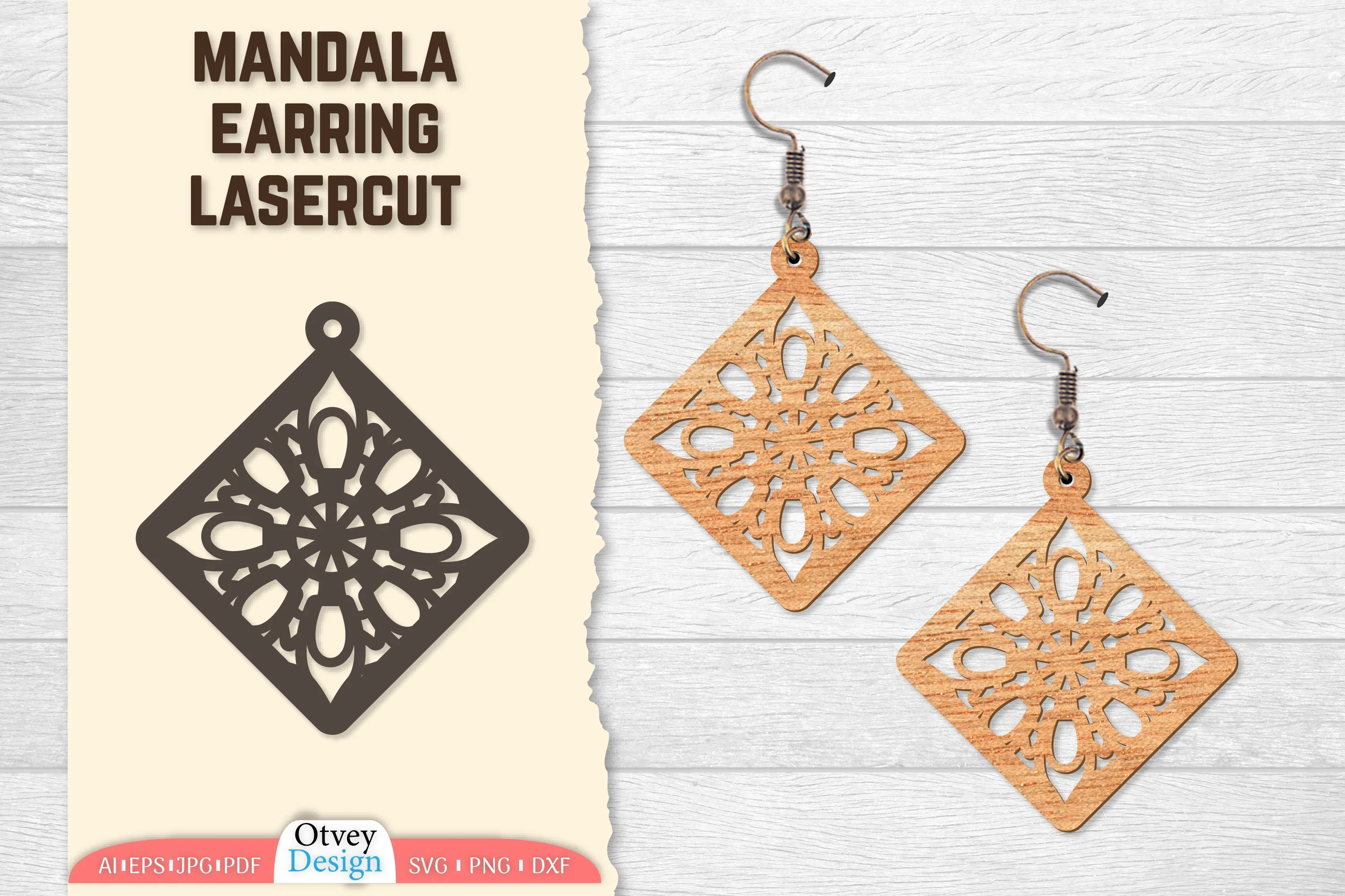Earring Mandala Lasercut SVG Bundle