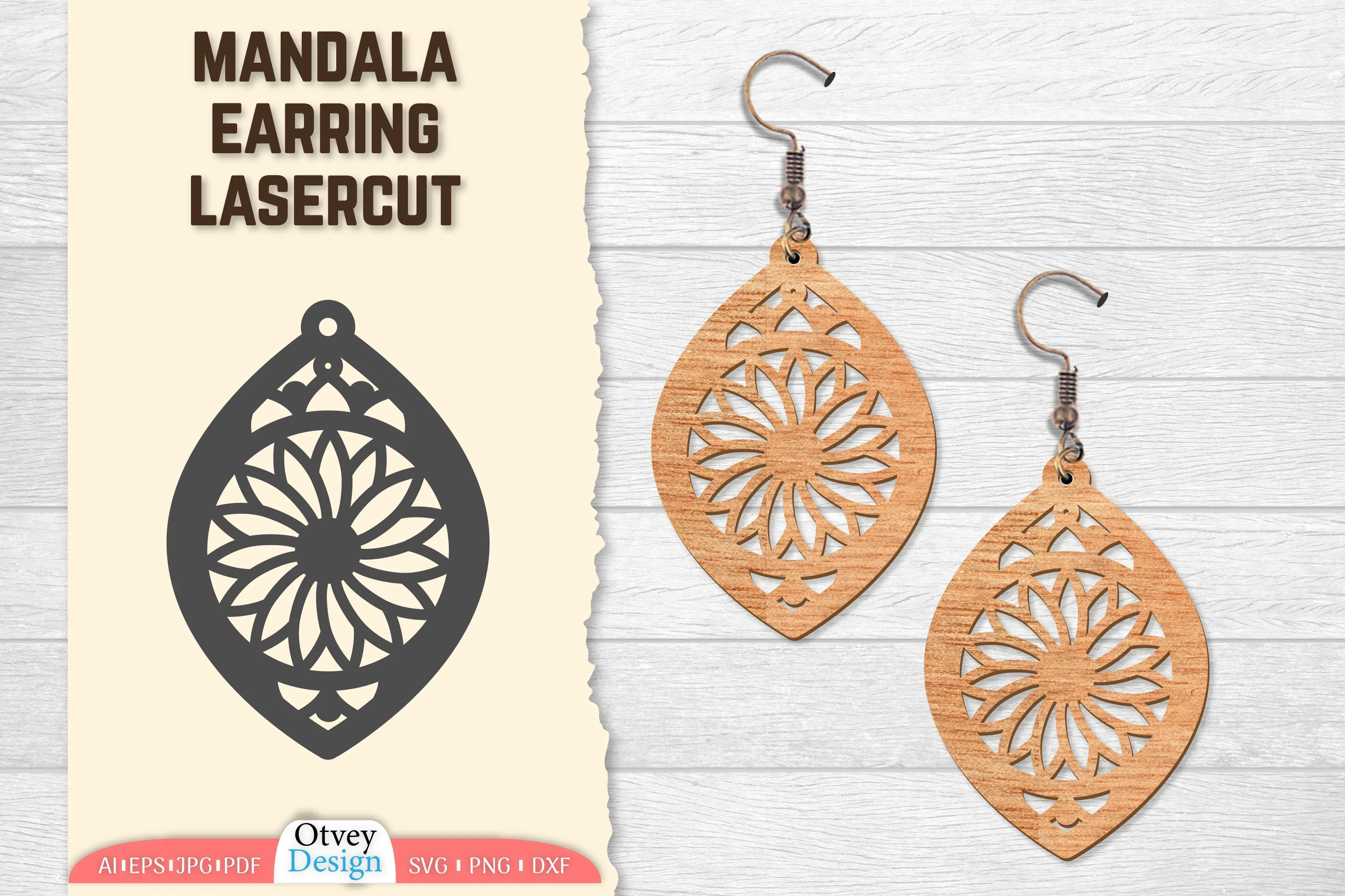 Earring Mandala Lasercut SVG Bundle