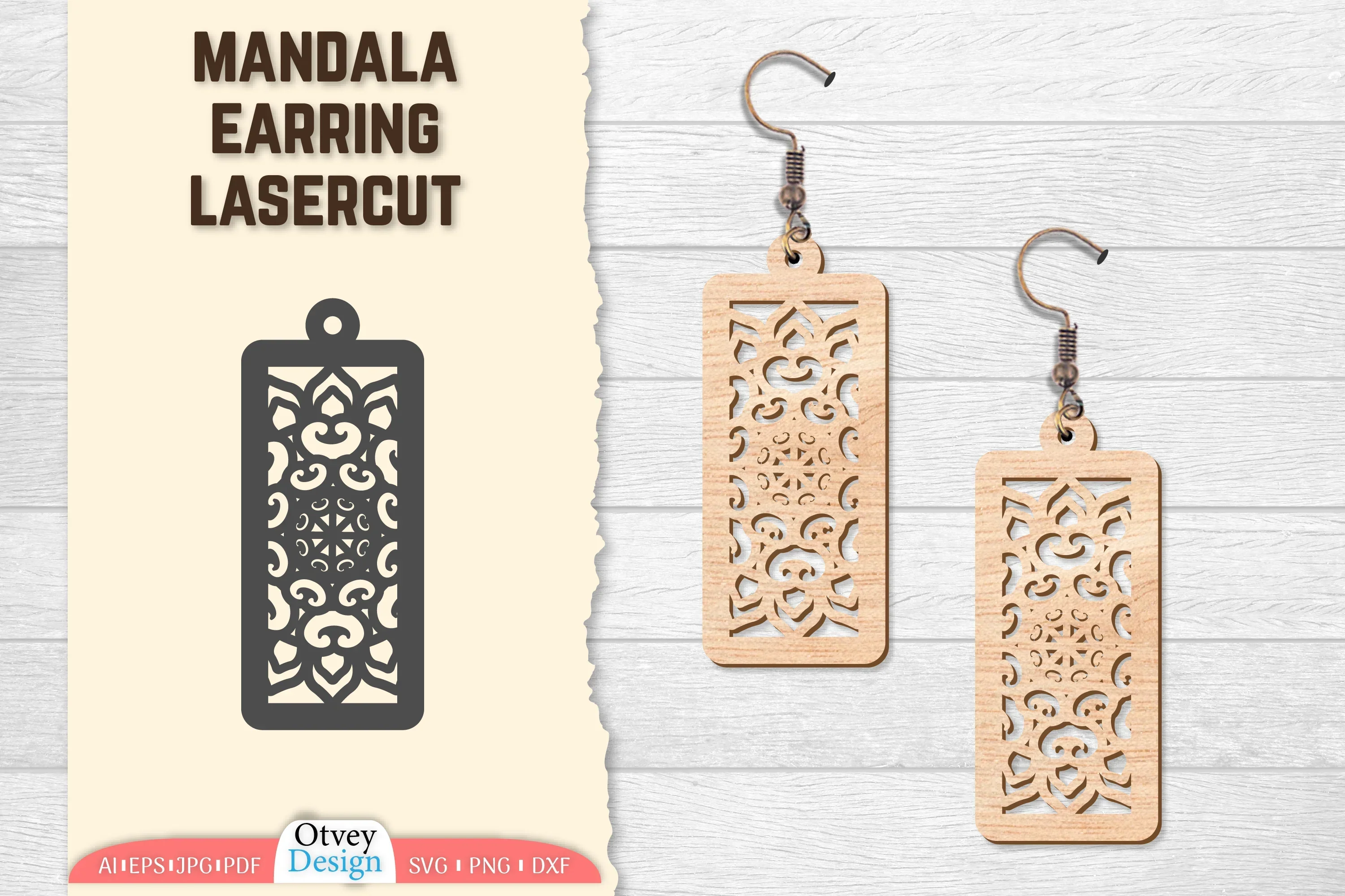 Earring Mandala Lasercut SVG Bundle