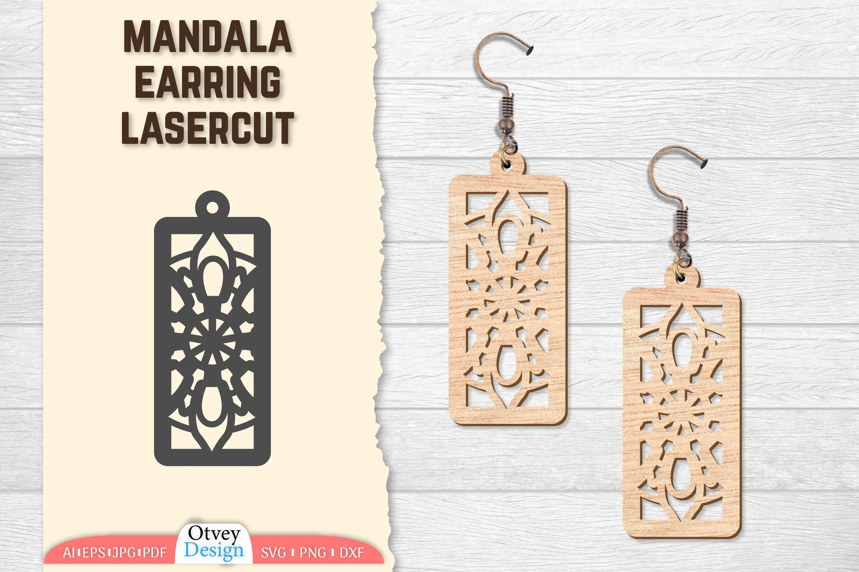 Earring Mandala Lasercut SVG Bundle