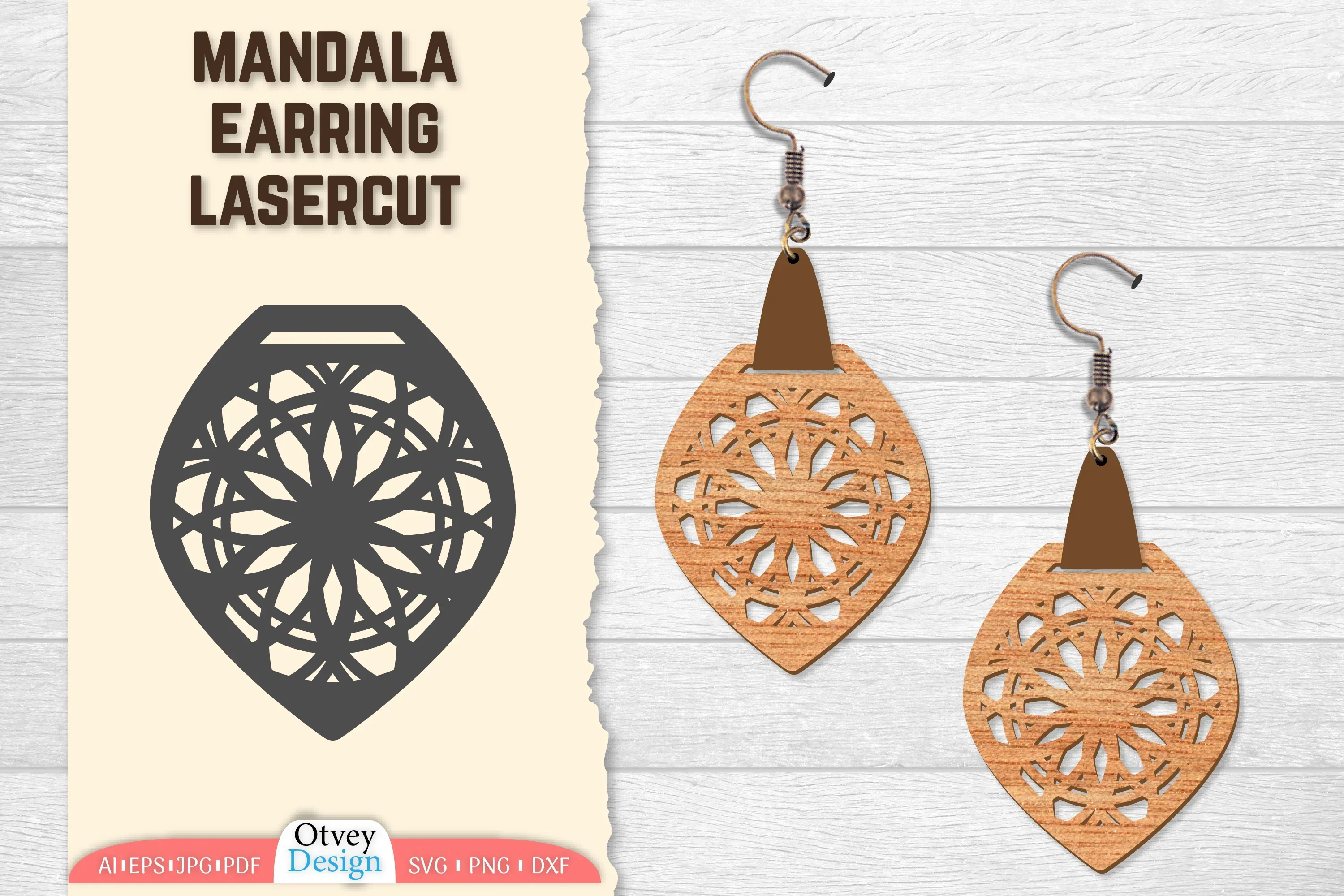 Earring Mandala Lasercut SVG Bundle