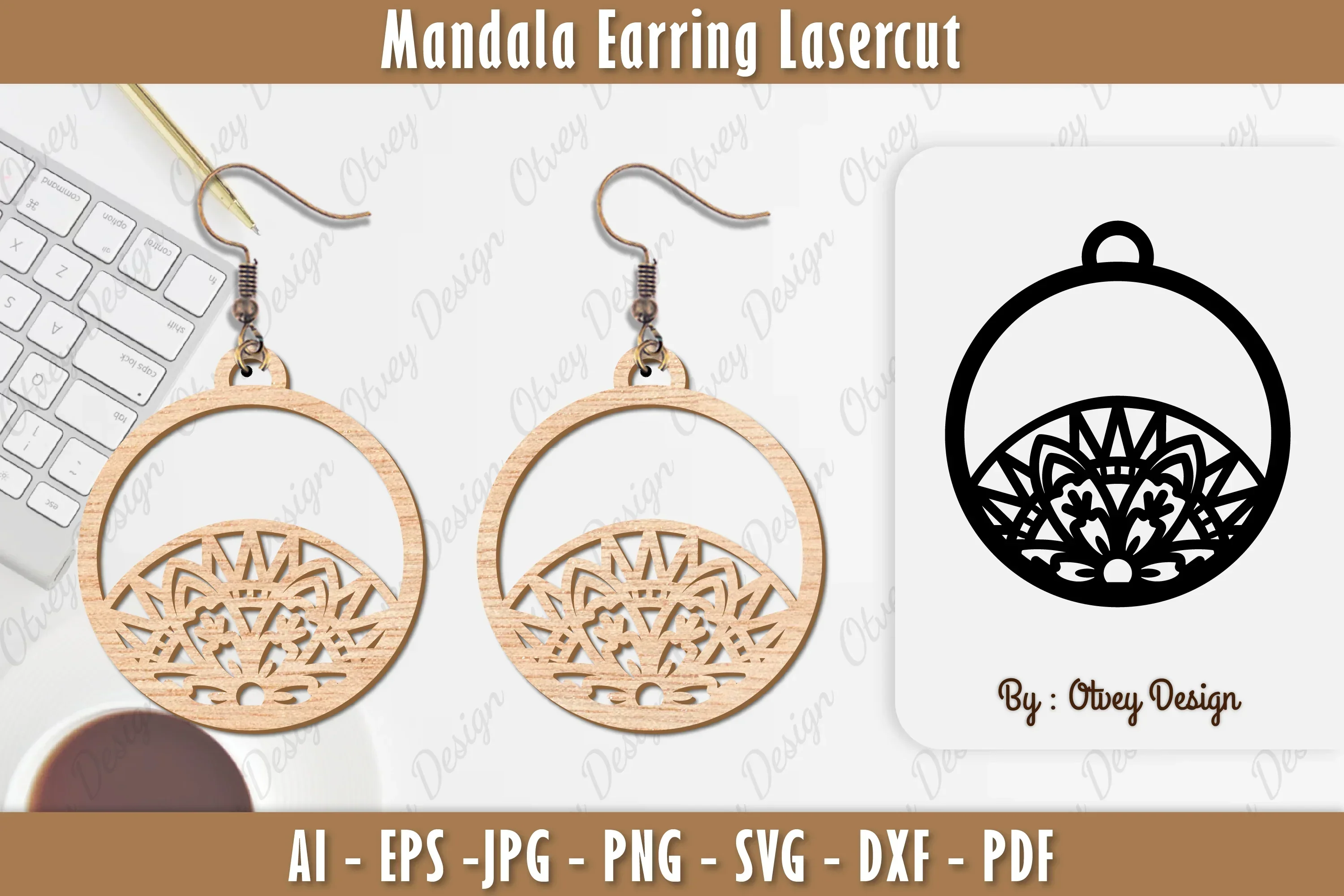 Earring Mandala SVG Bundle