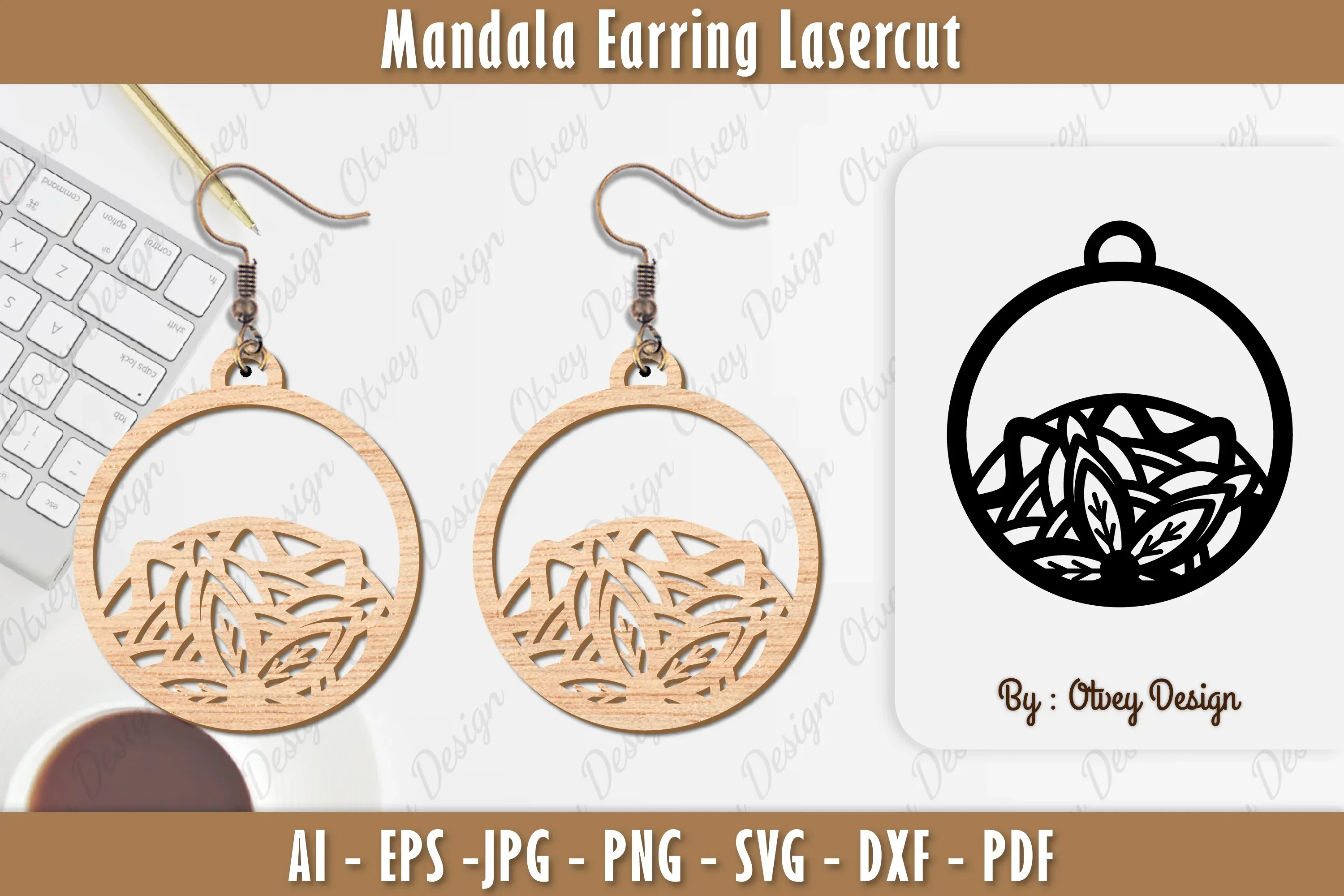 Earring Mandala SVG Bundle