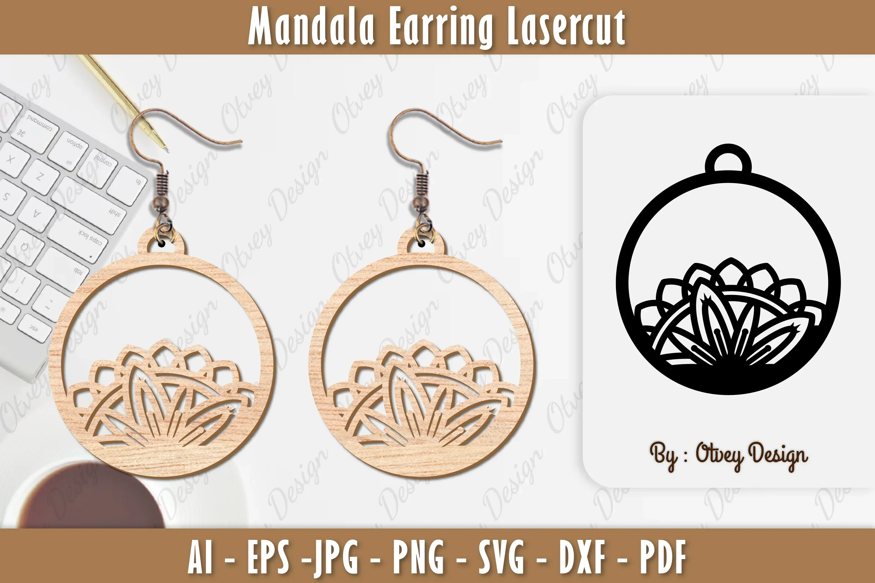 Earring Mandala SVG Bundle