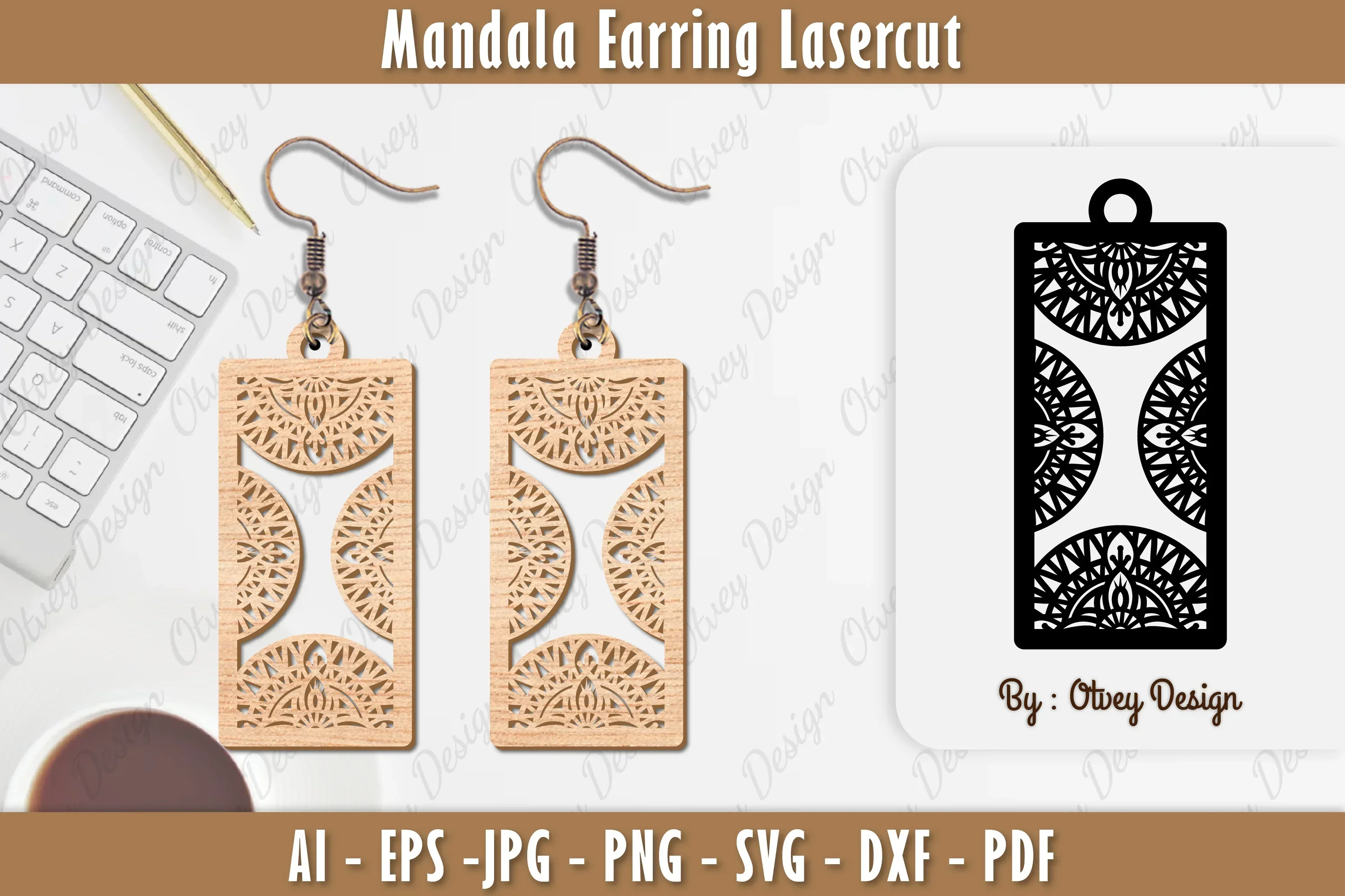Earring Mandala SVG Bundle