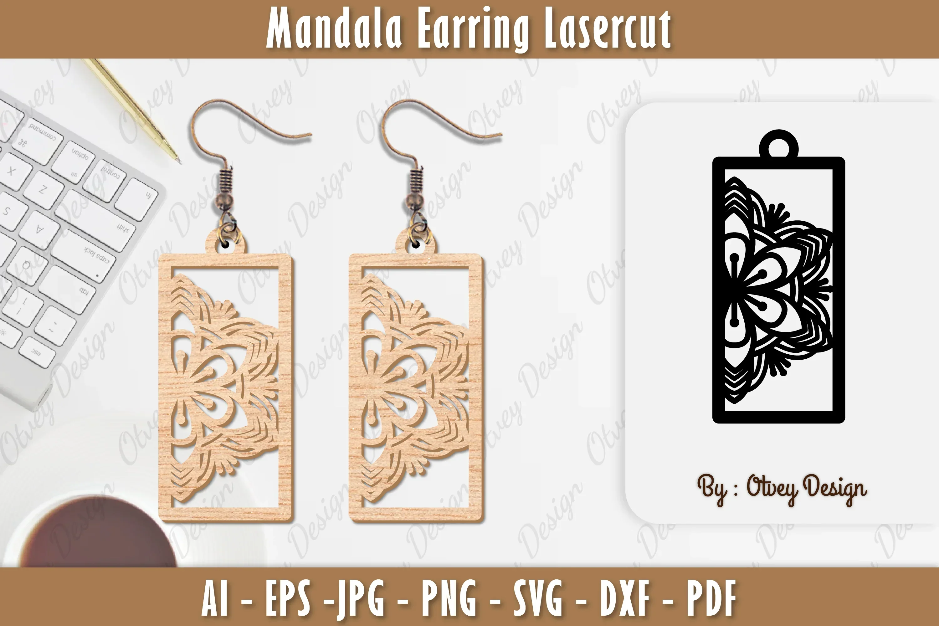 Earring Mandala SVG Bundle
