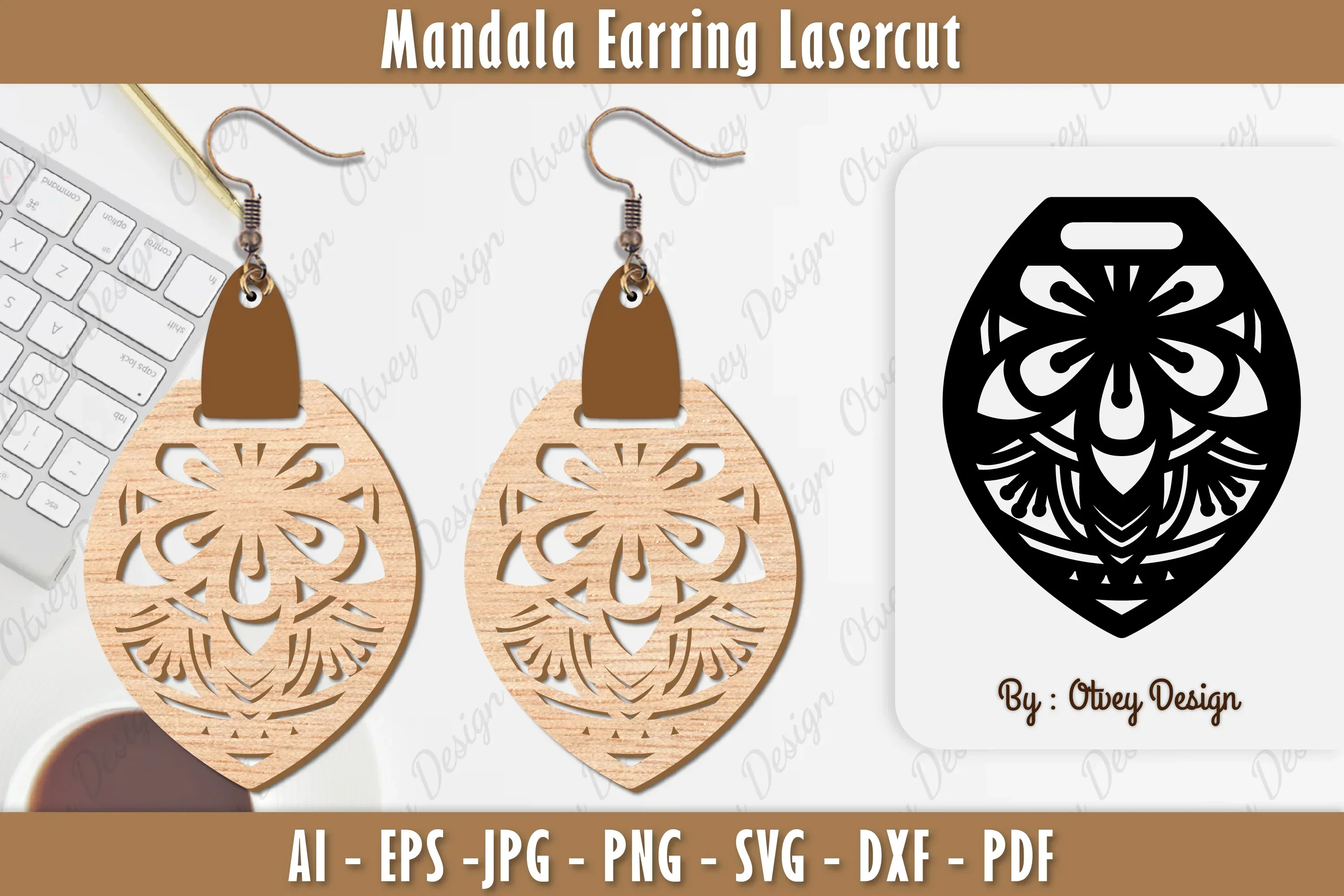 Earring Mandala SVG Bundle