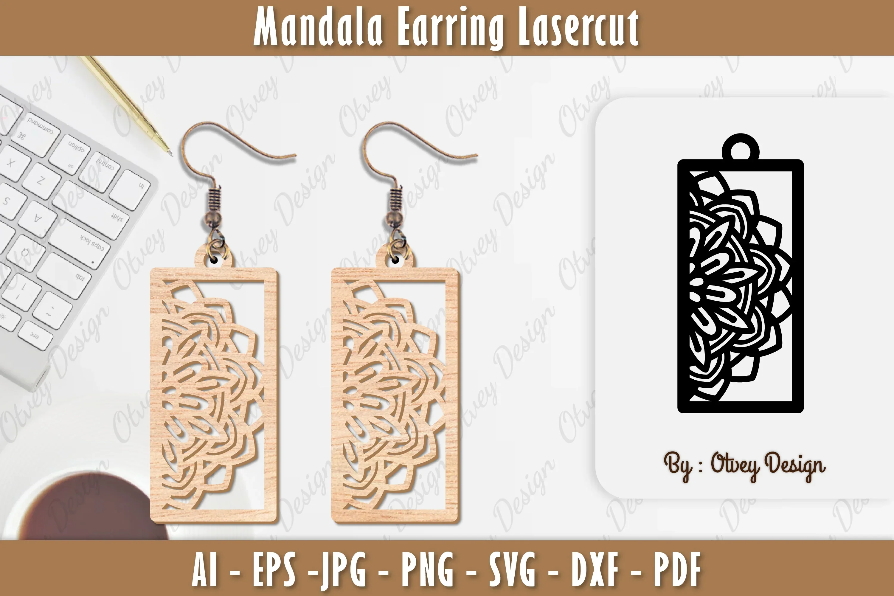 Earring Mandala SVG Bundle