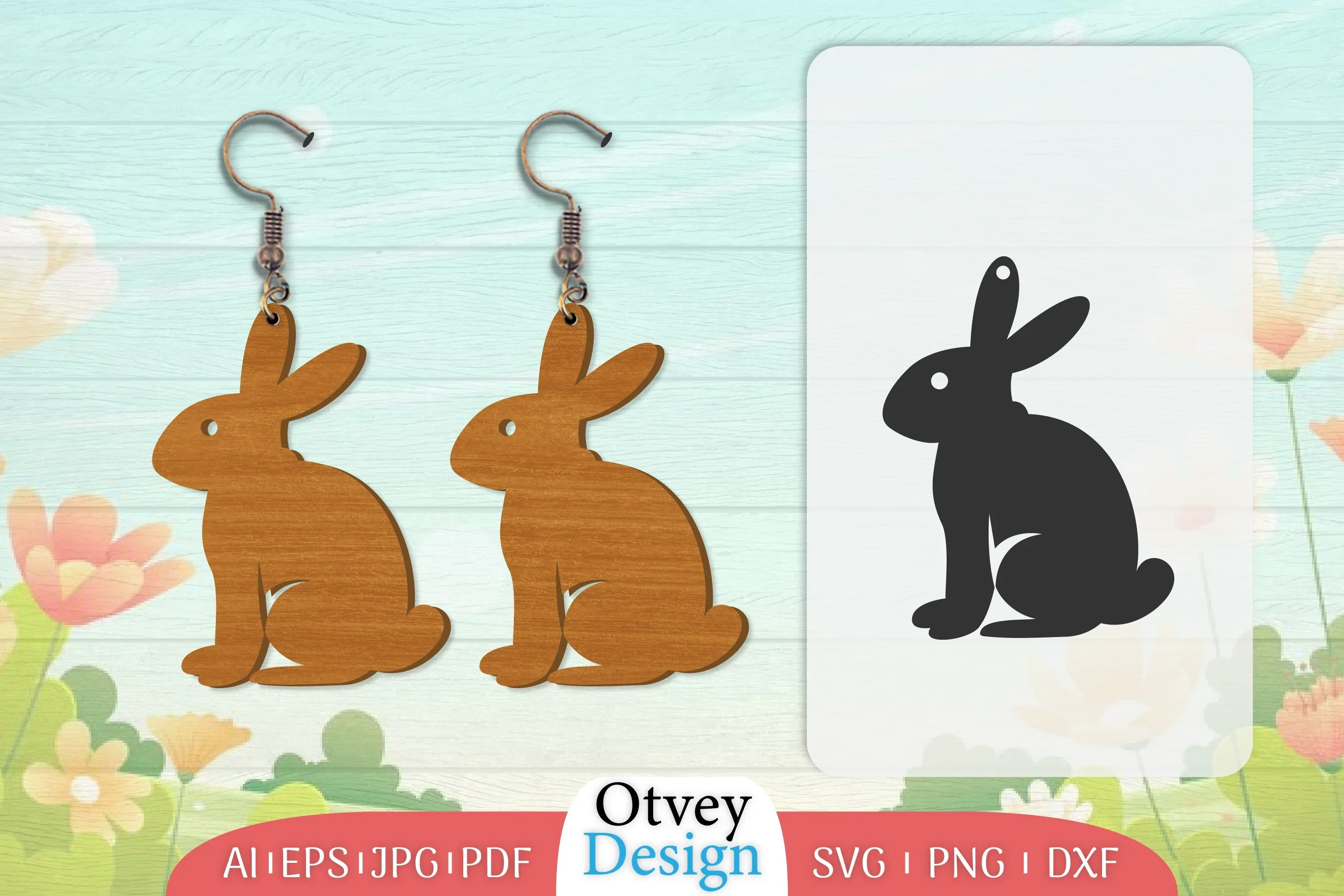 Earring Rabbit Lasercut SVG Bundle