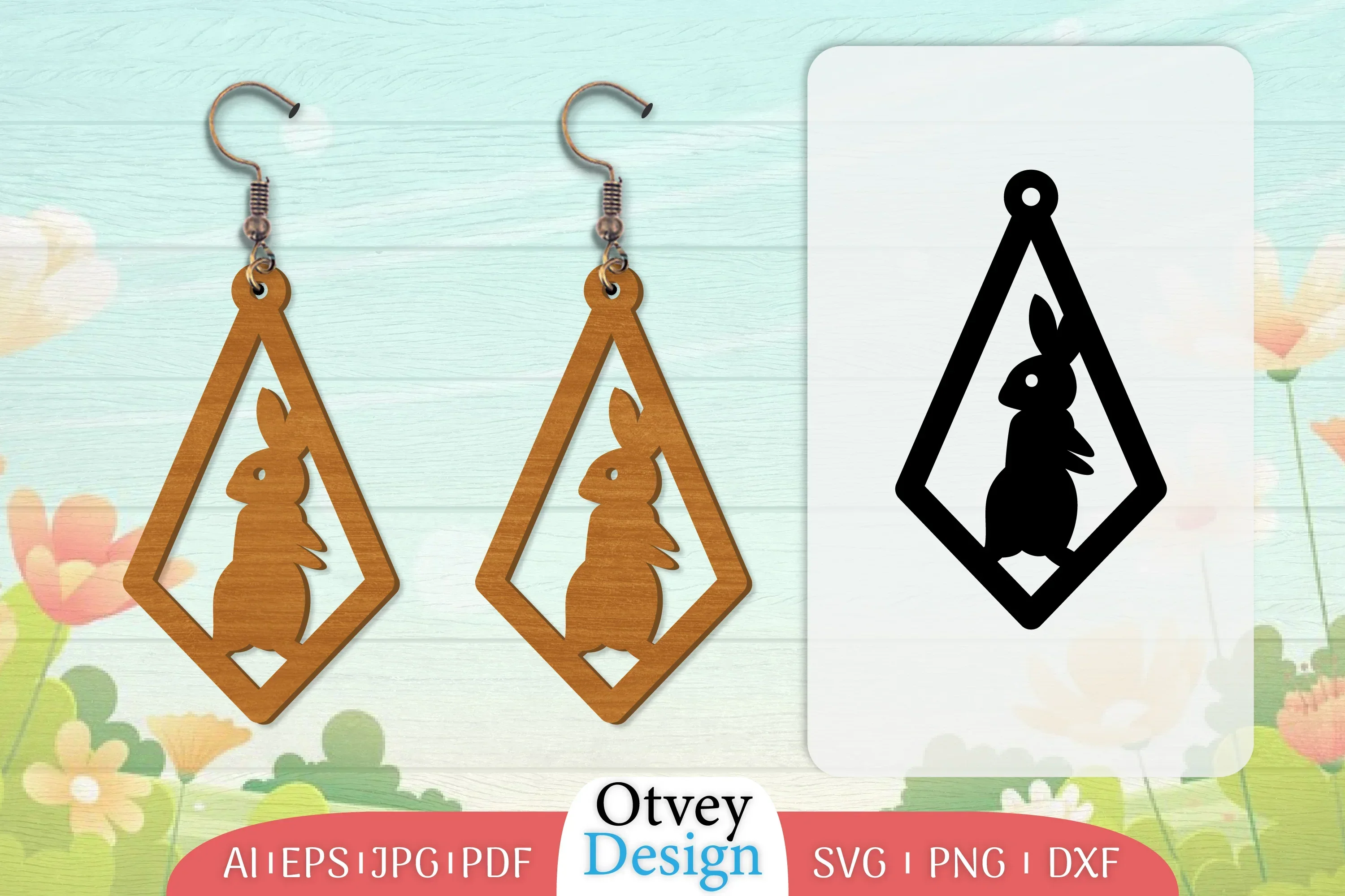 Earring Rabbit Lasercut SVG Bundle