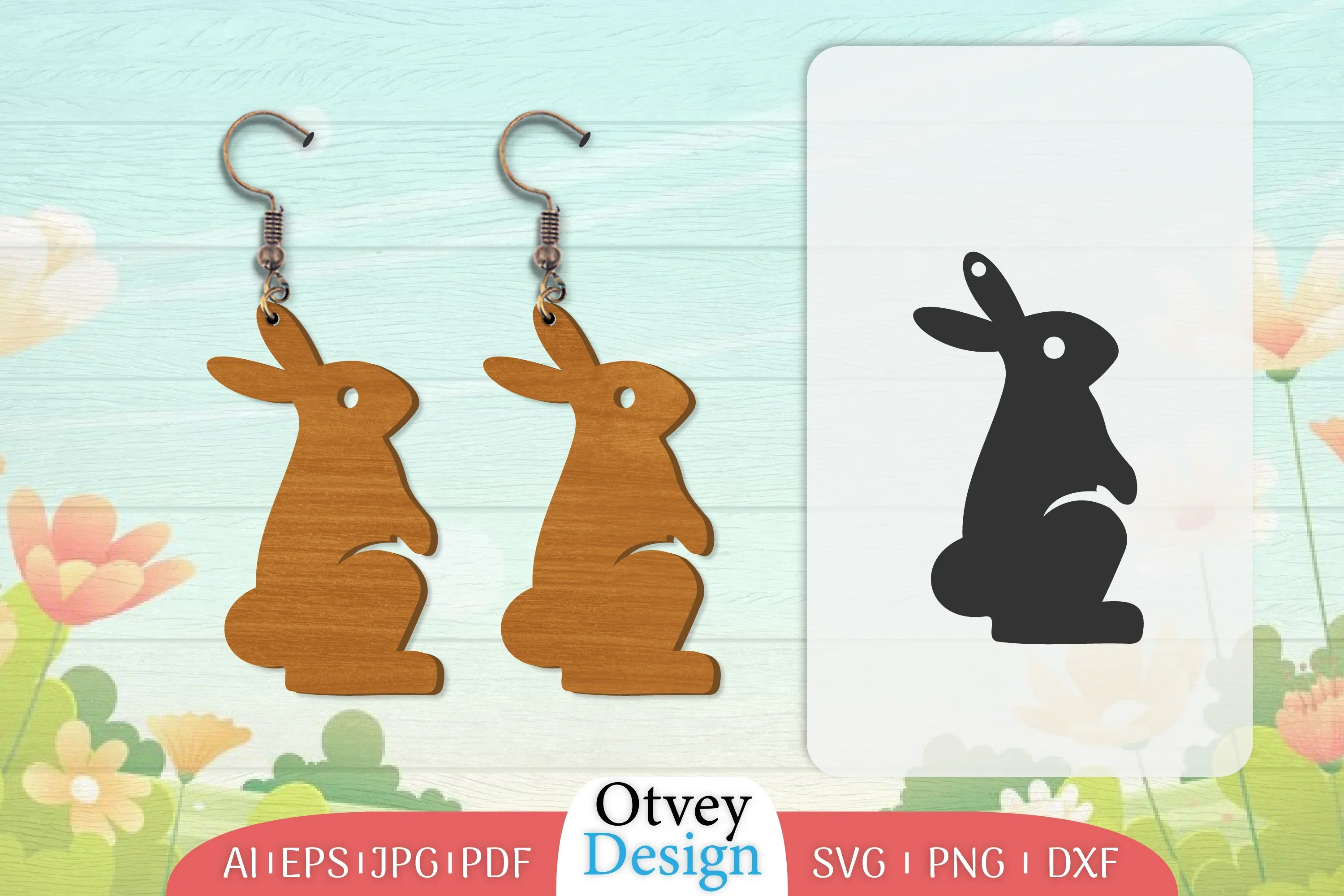 Earring Rabbit Lasercut SVG Bundle