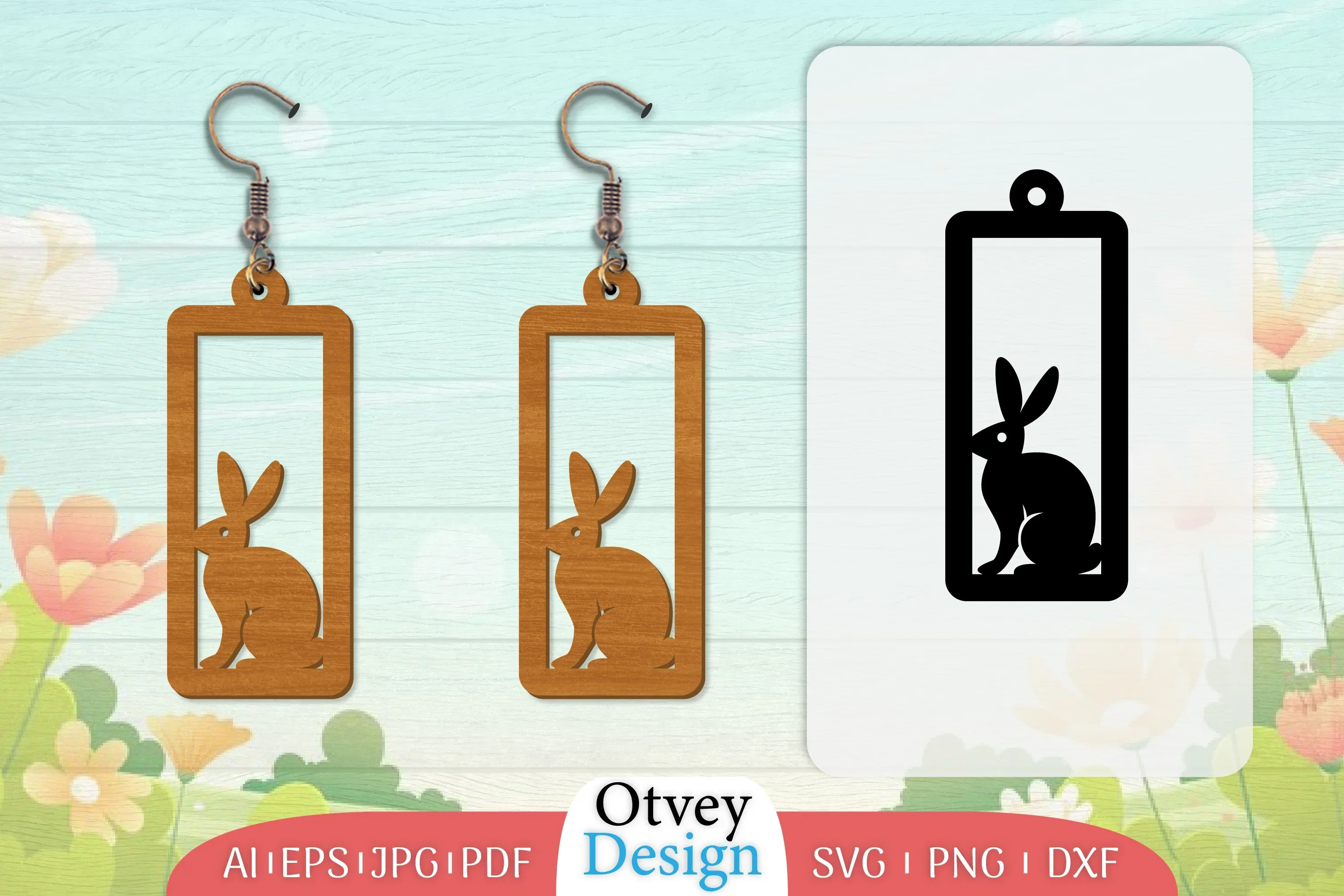 Earring Rabbit Lasercut SVG Bundle