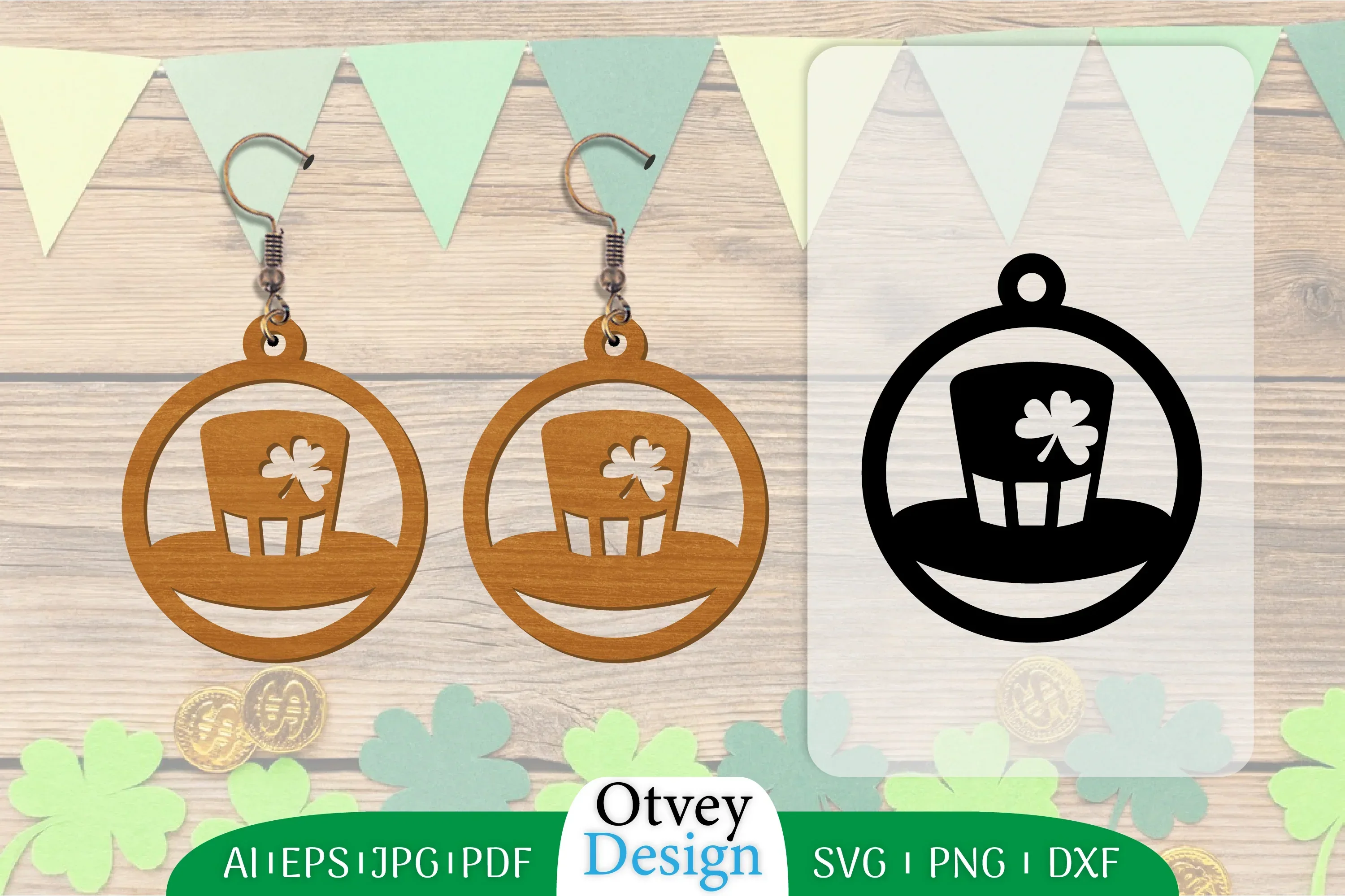 Earring St Patrick's Day Lasercut SVG Bundle