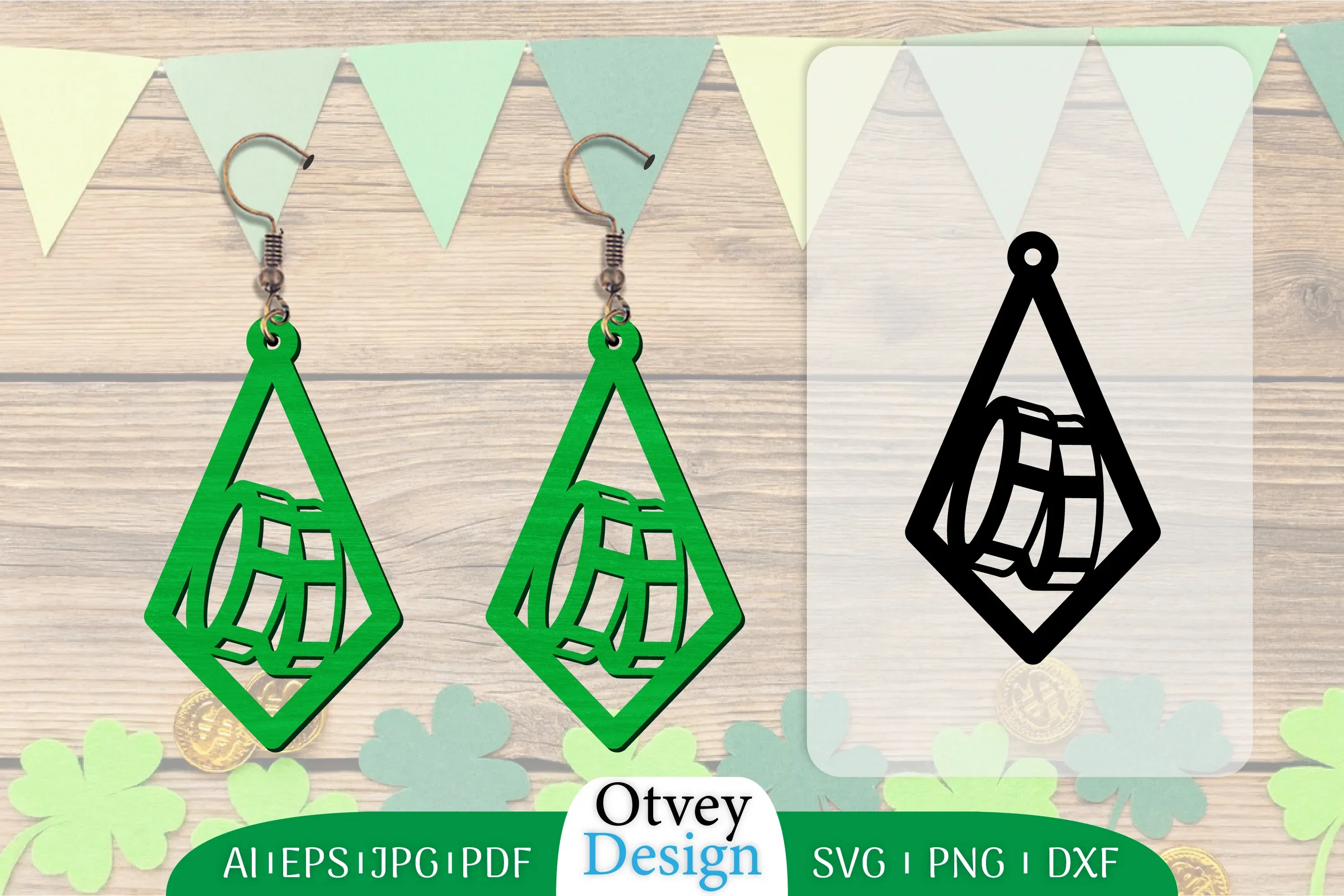 Earring St Patrick's Day Lasercut SVG Bundle
