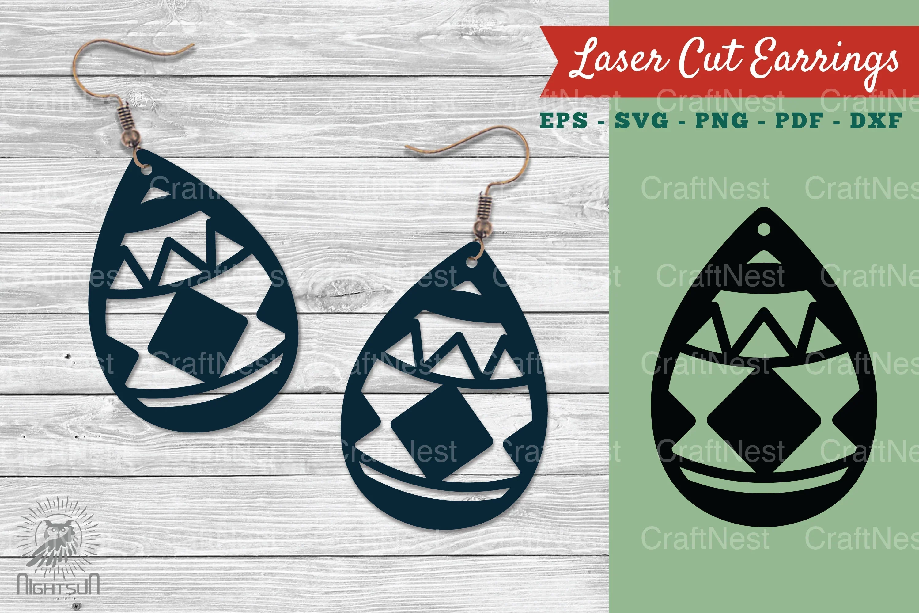 Earrings Design Laser Cut SVG Bundle