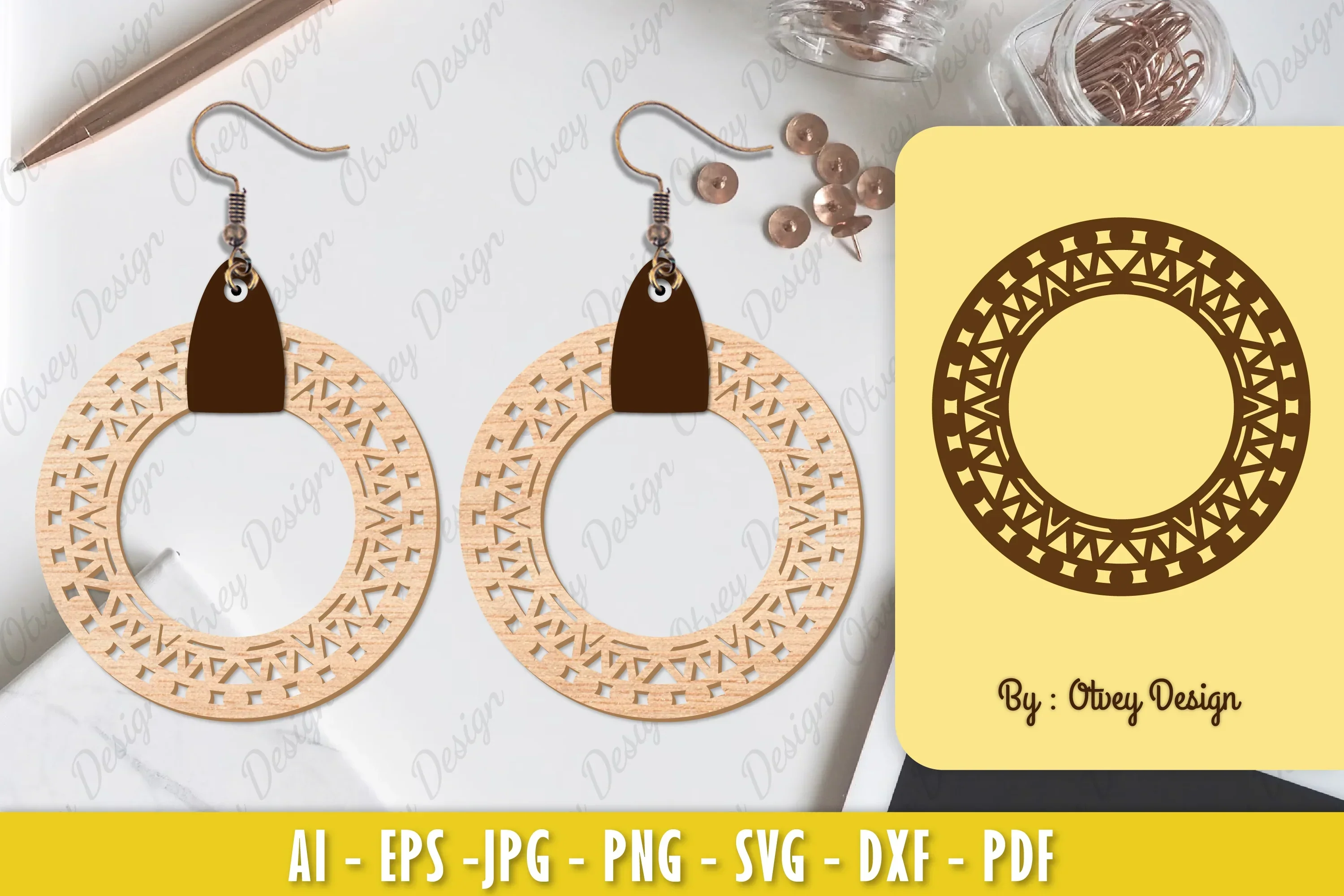 Earrings Mandala SVG Bundle