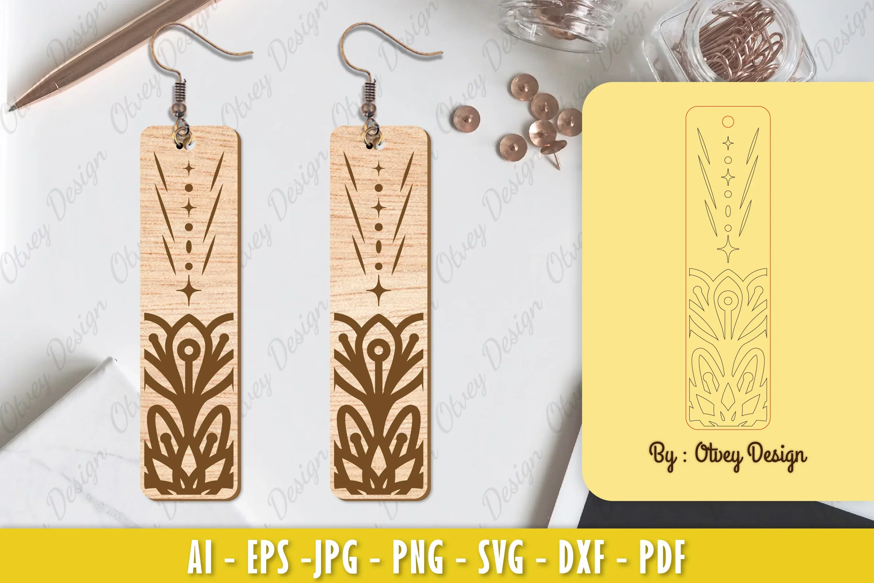 Earrings Mandala SVG Bundle