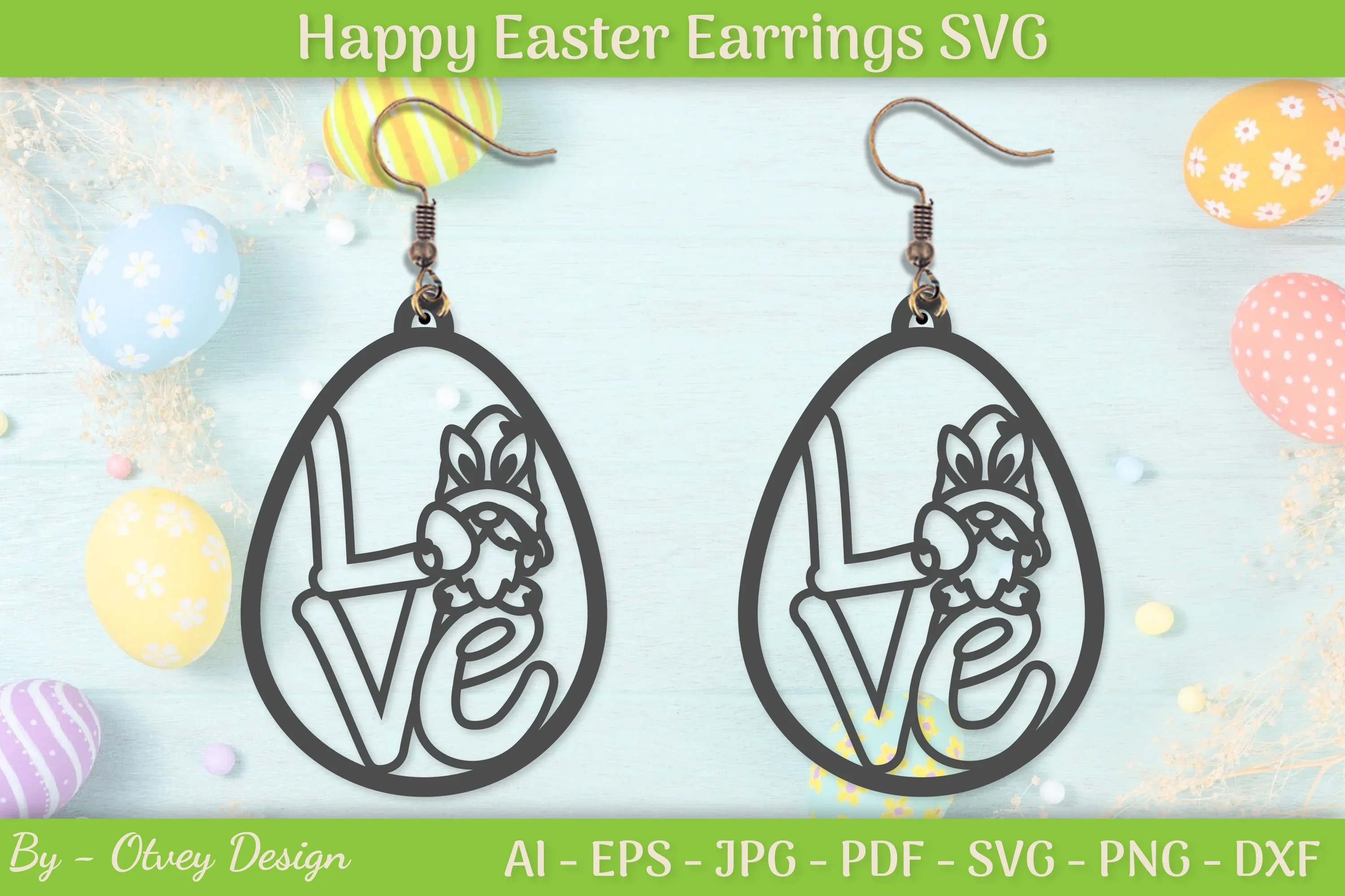 Easter Bunny Earring SVG Bundle