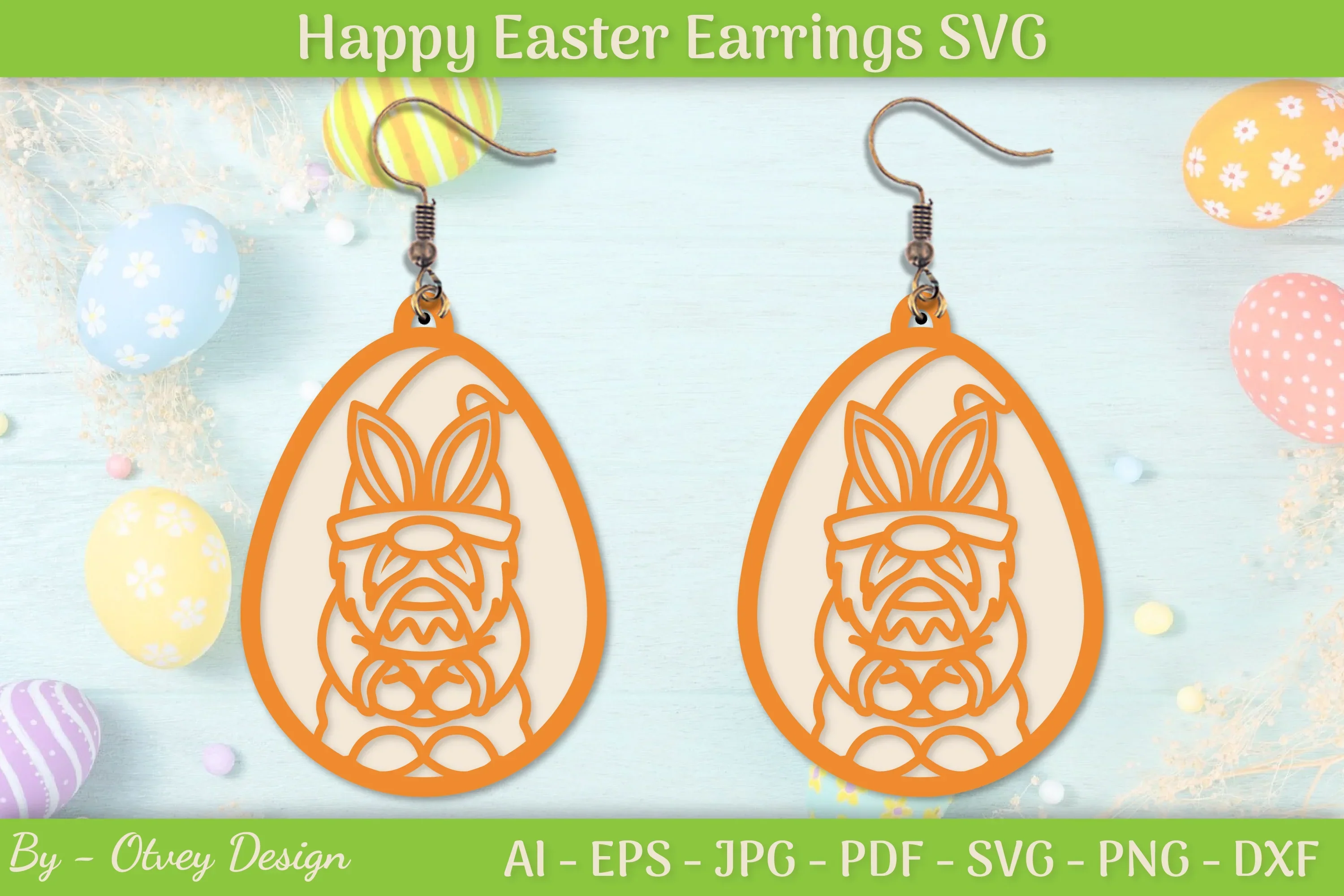Easter Bunny Earring SVG Bundle