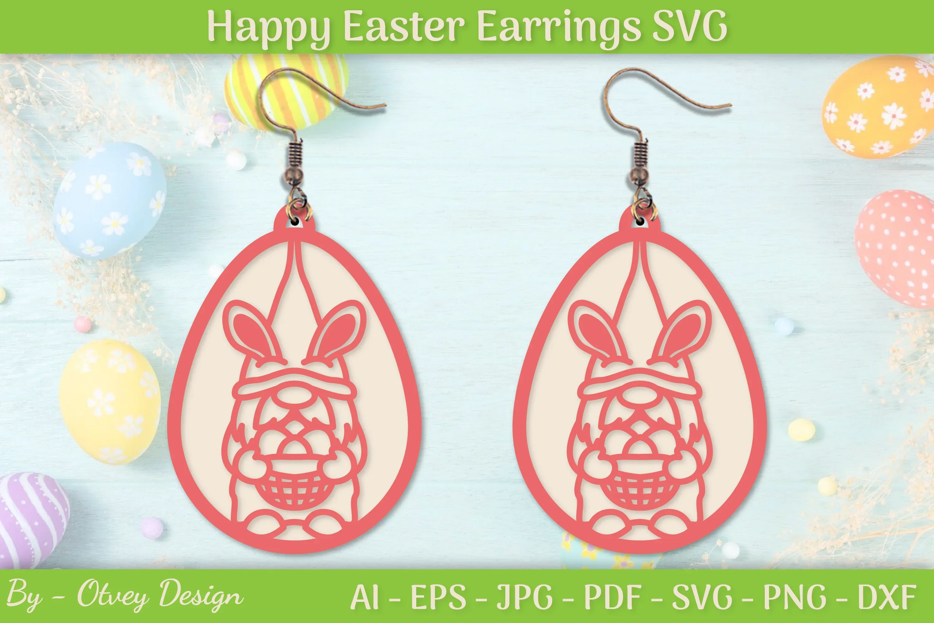 Easter Bunny Earring SVG Bundle