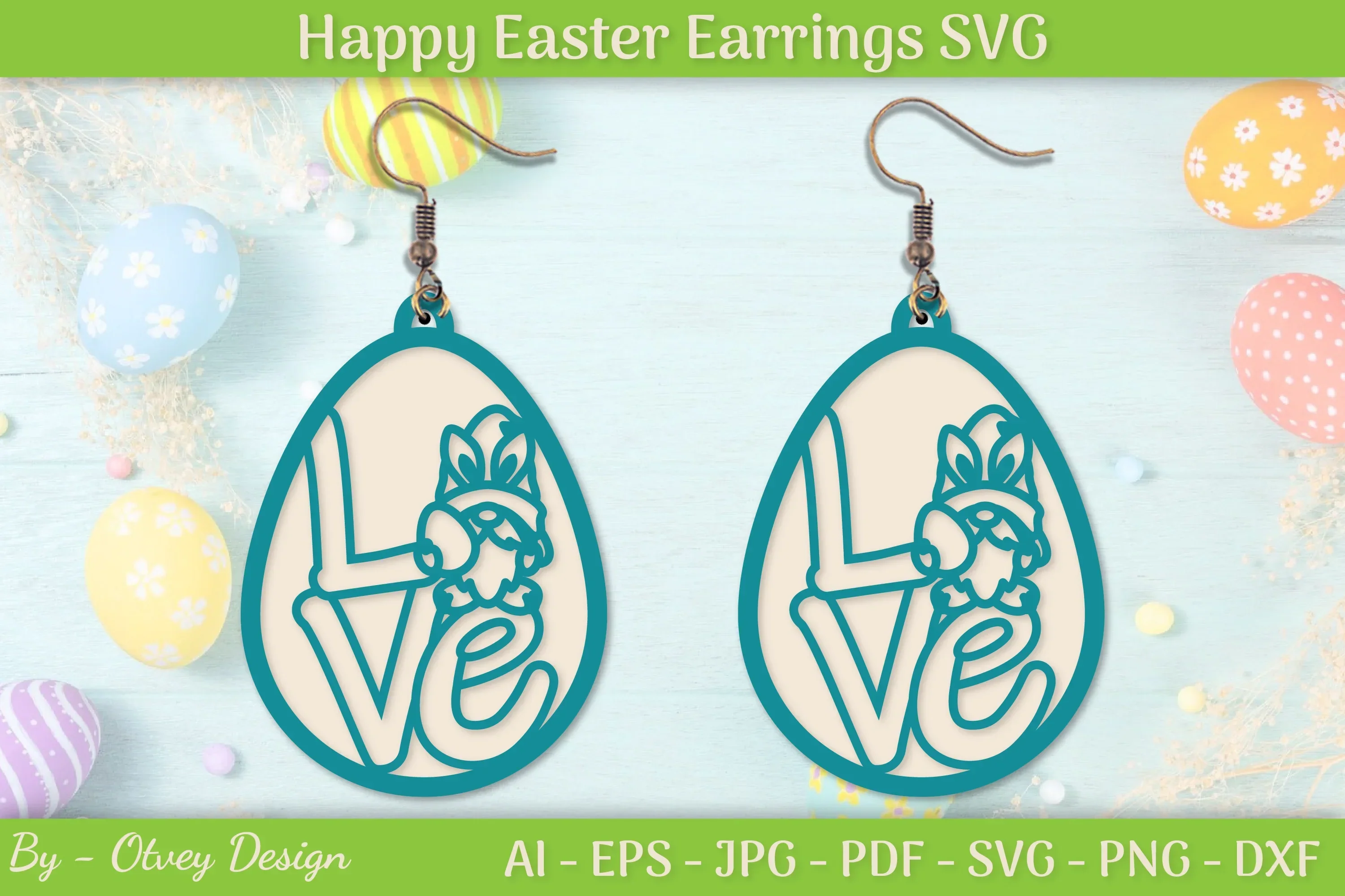 Easter Bunny Earring SVG Bundle