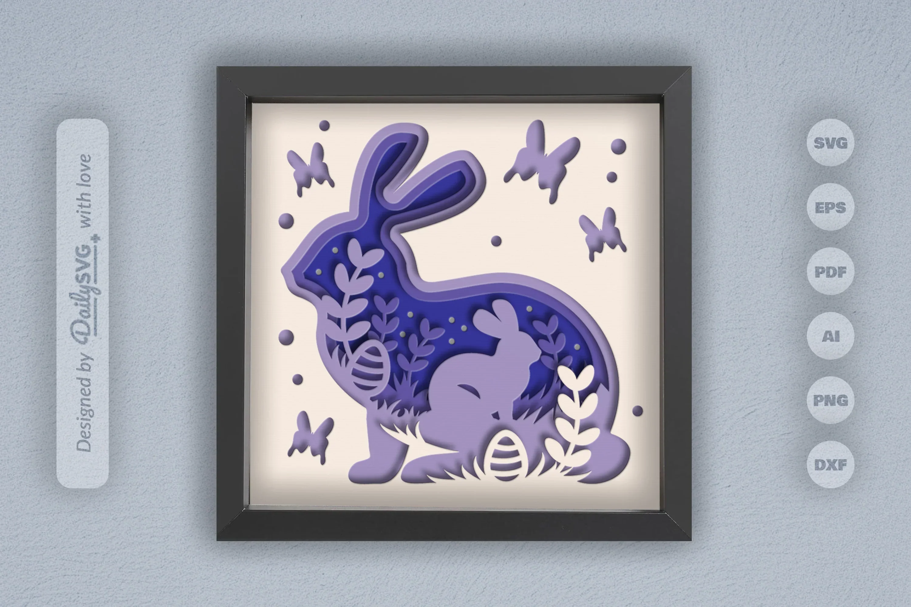 Easter Bunny Papercut SVG Bundle