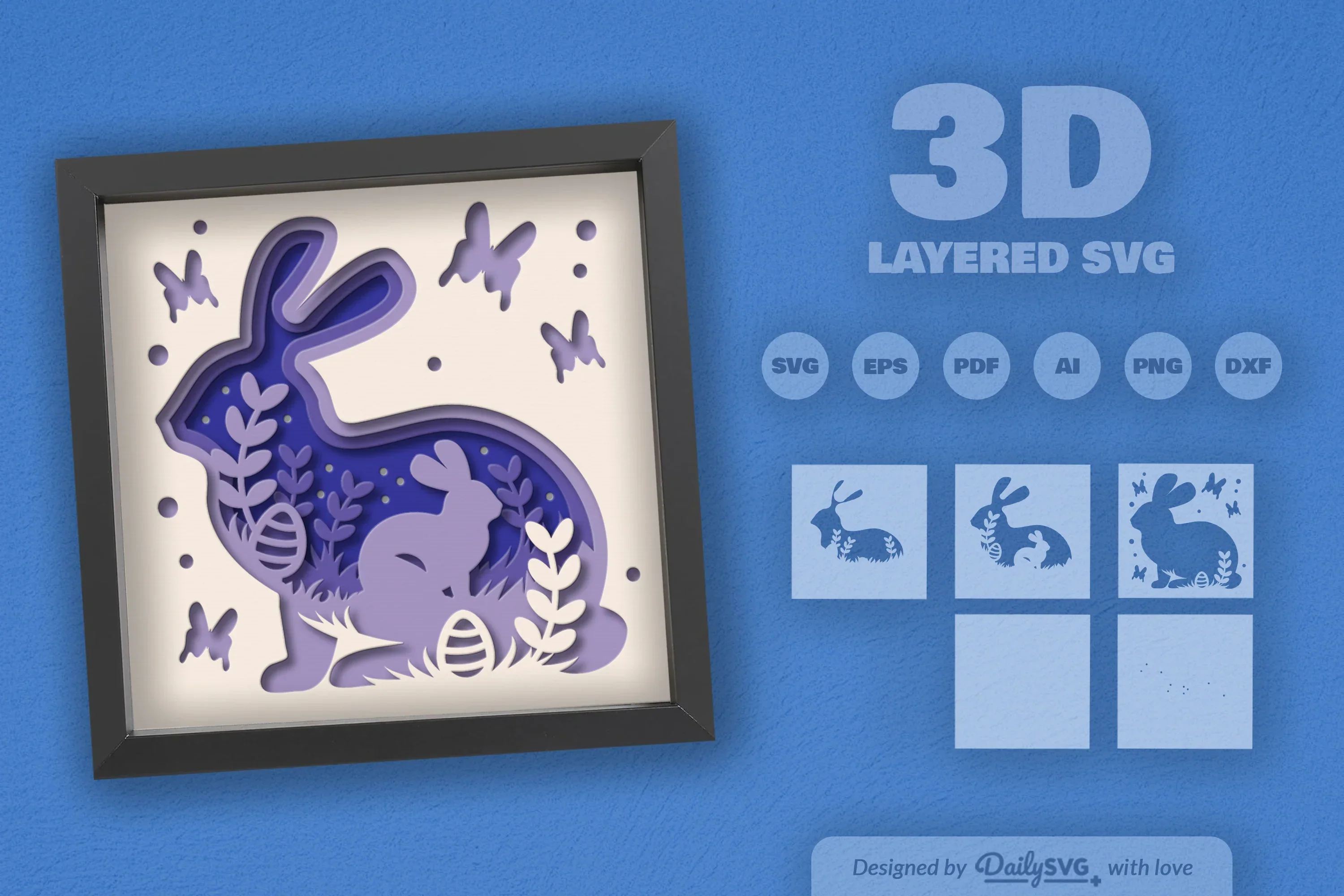 Easter Bunny Papercut SVG Bundle - Image 2