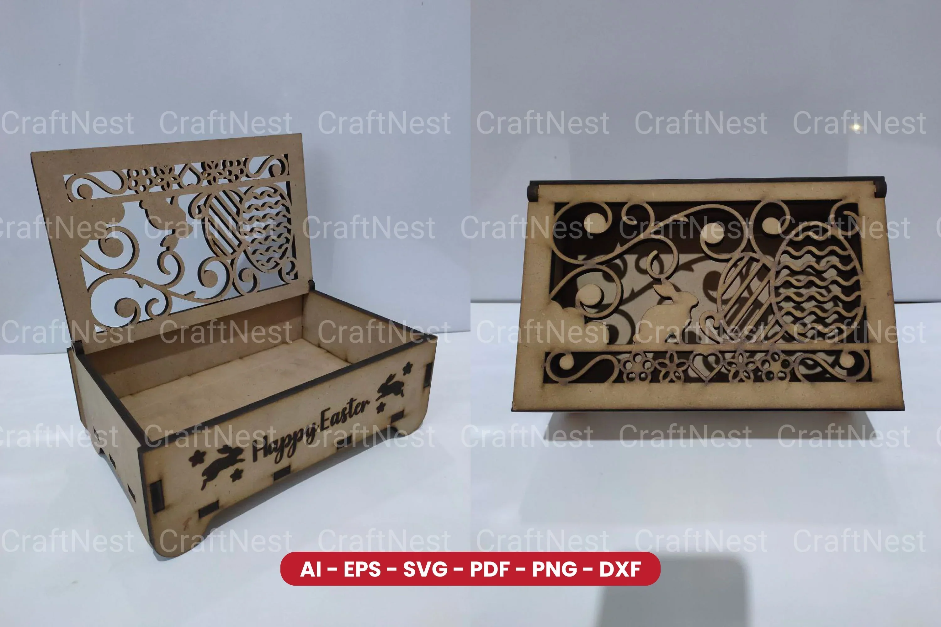 Easter Egg Box Lasercut SVG Bundle