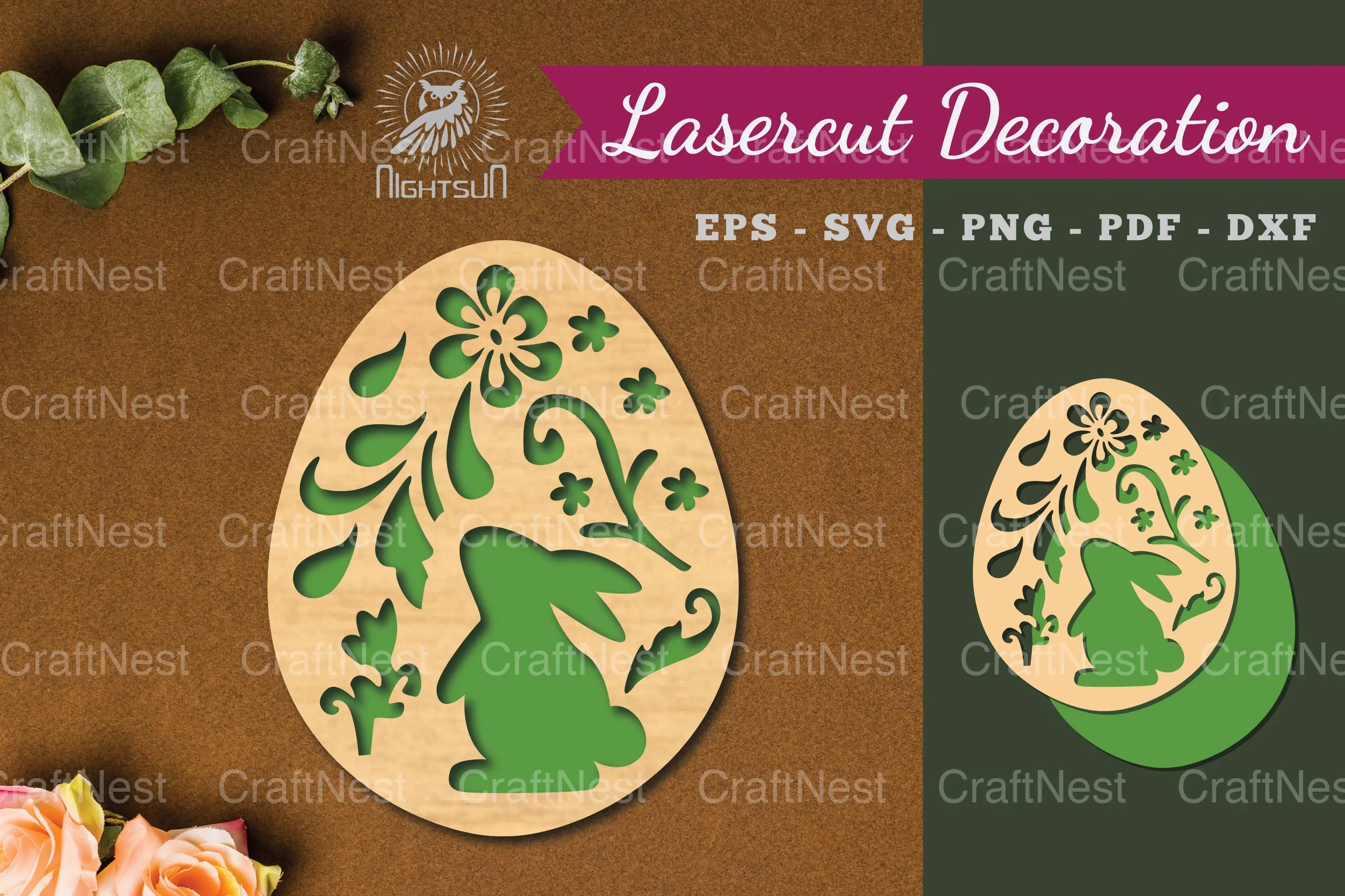 Easter Egg Laser Cut Decoration Bundle
