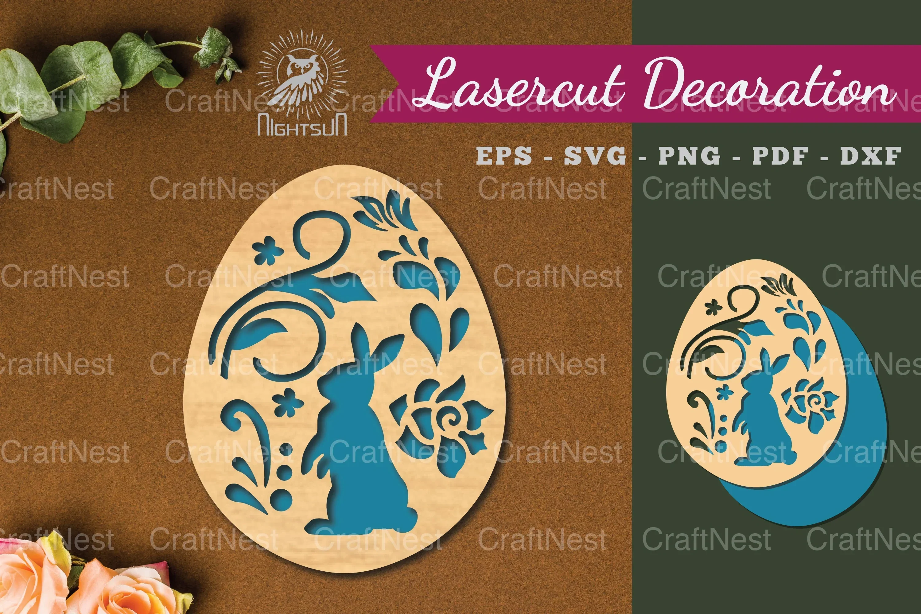 Easter Egg Laser Cut Decoration Bundle