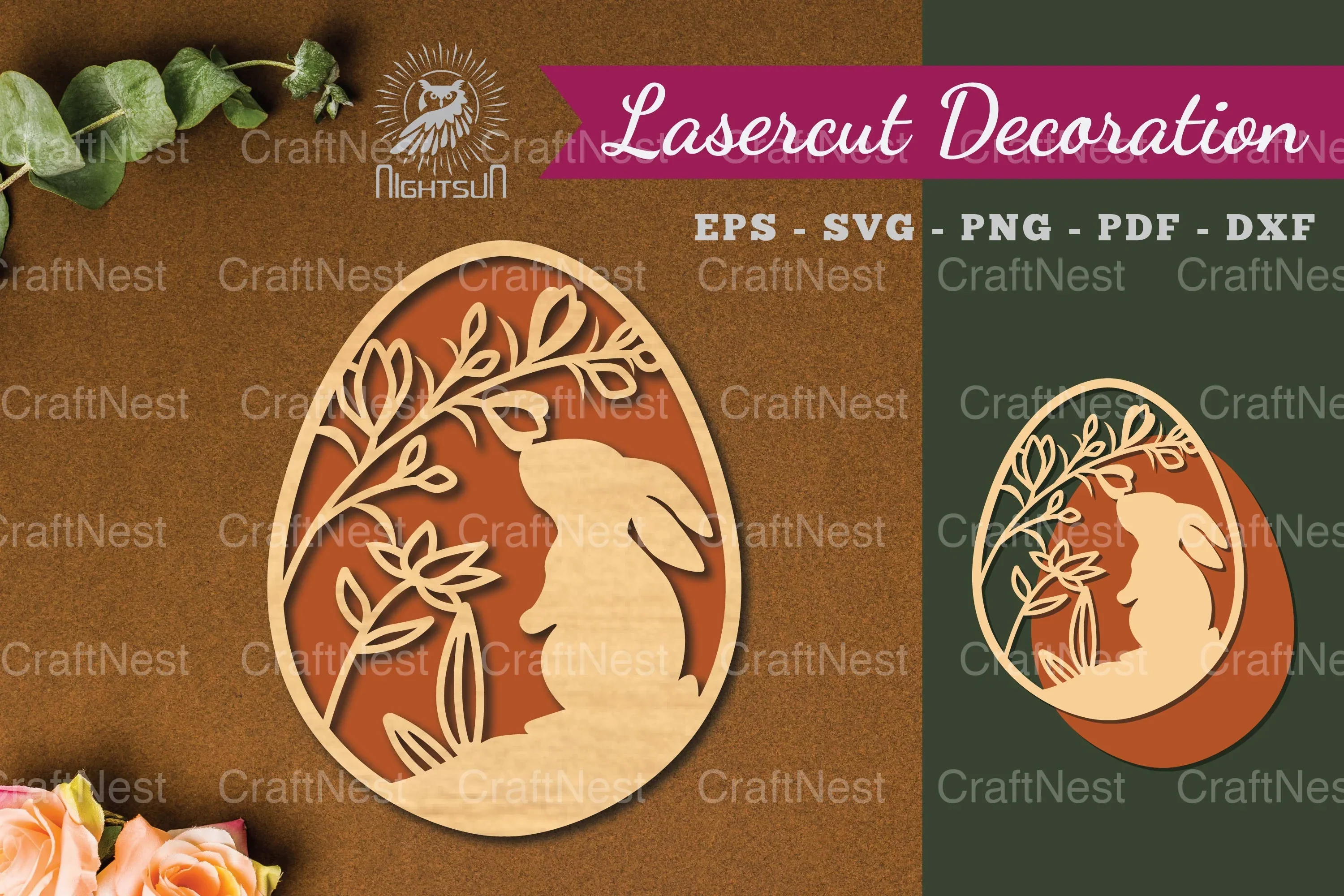 Easter Egg Laser Cut Decoration Bundle