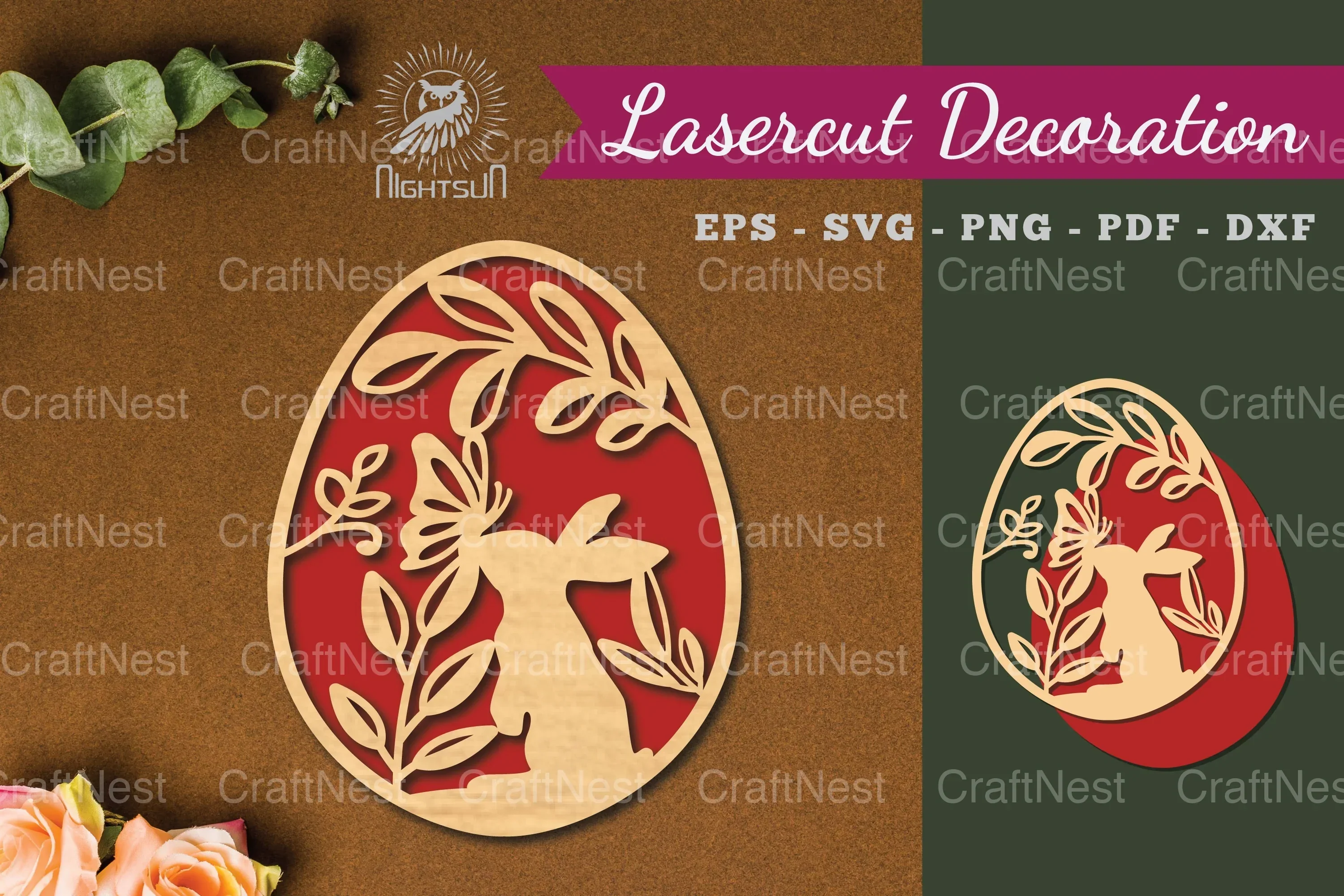 Easter Egg Laser Cut Decoration Bundle