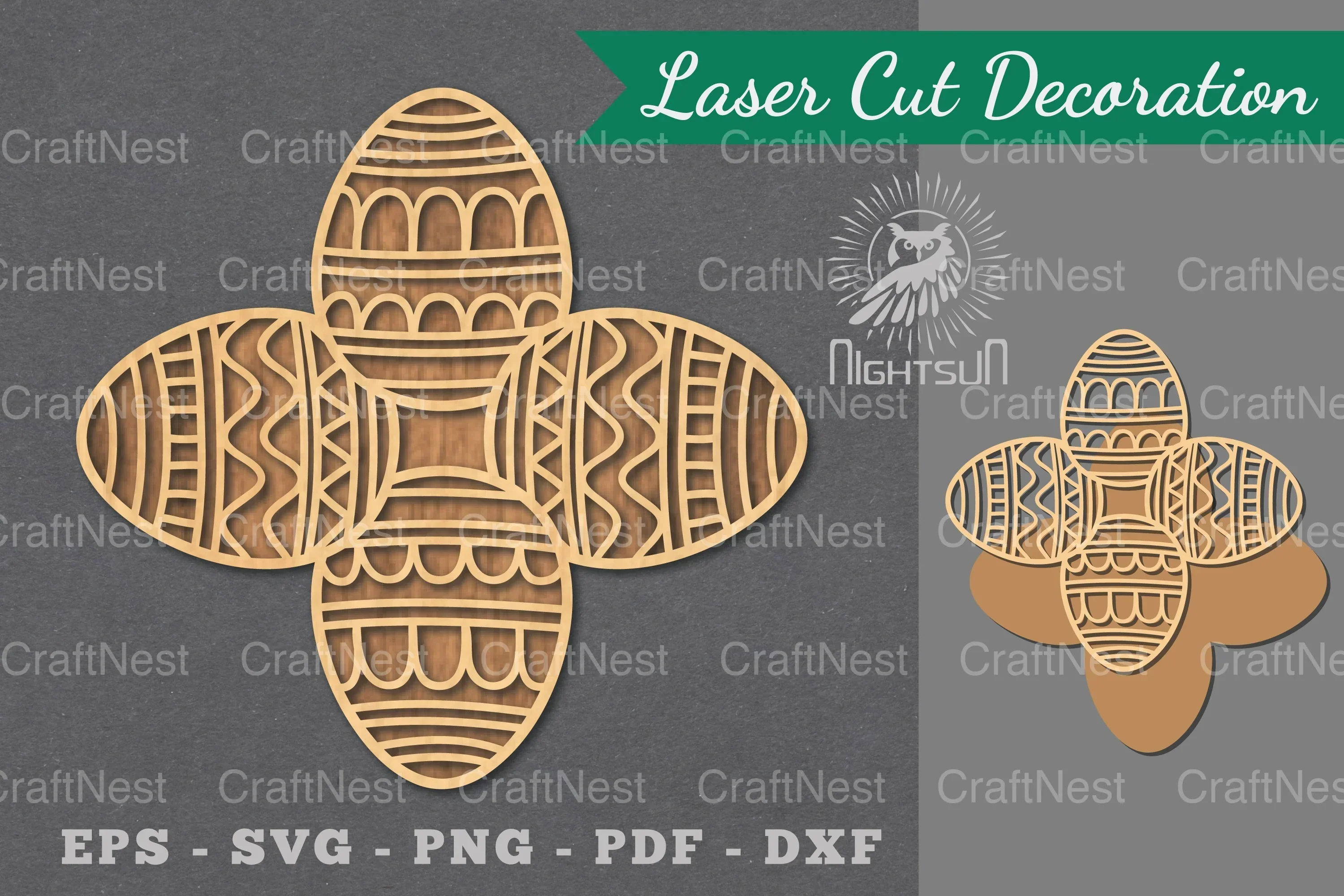 Easter Egg Laser Cut Decoration Bundle