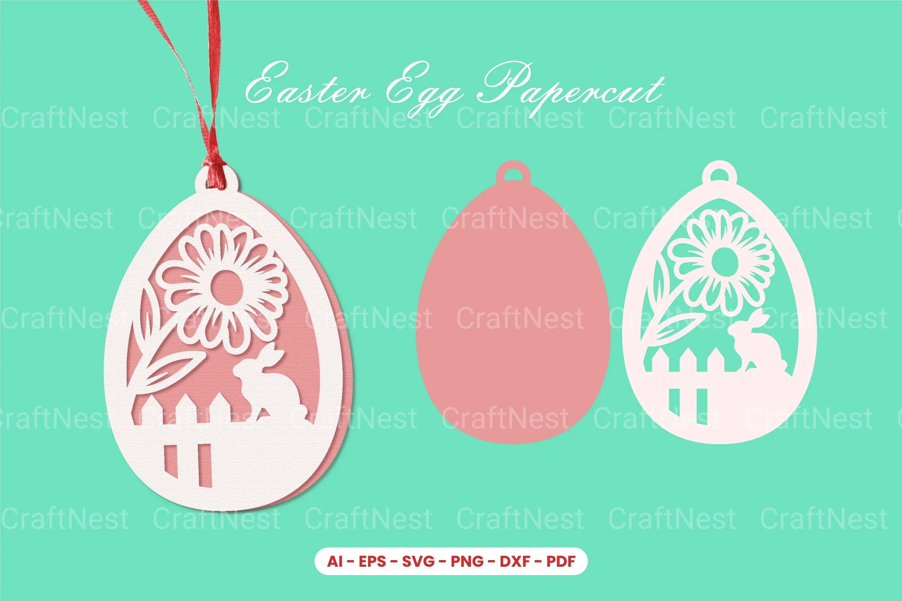Easter Egg Papercut SVG Bundle