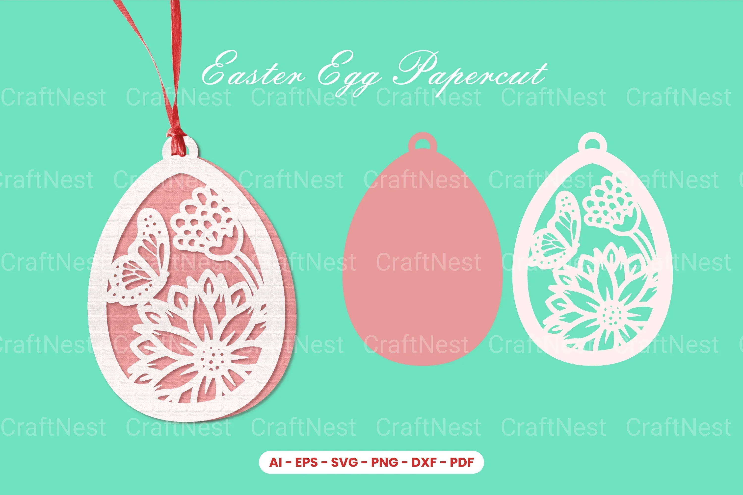 Easter Egg Papercut SVG Bundle