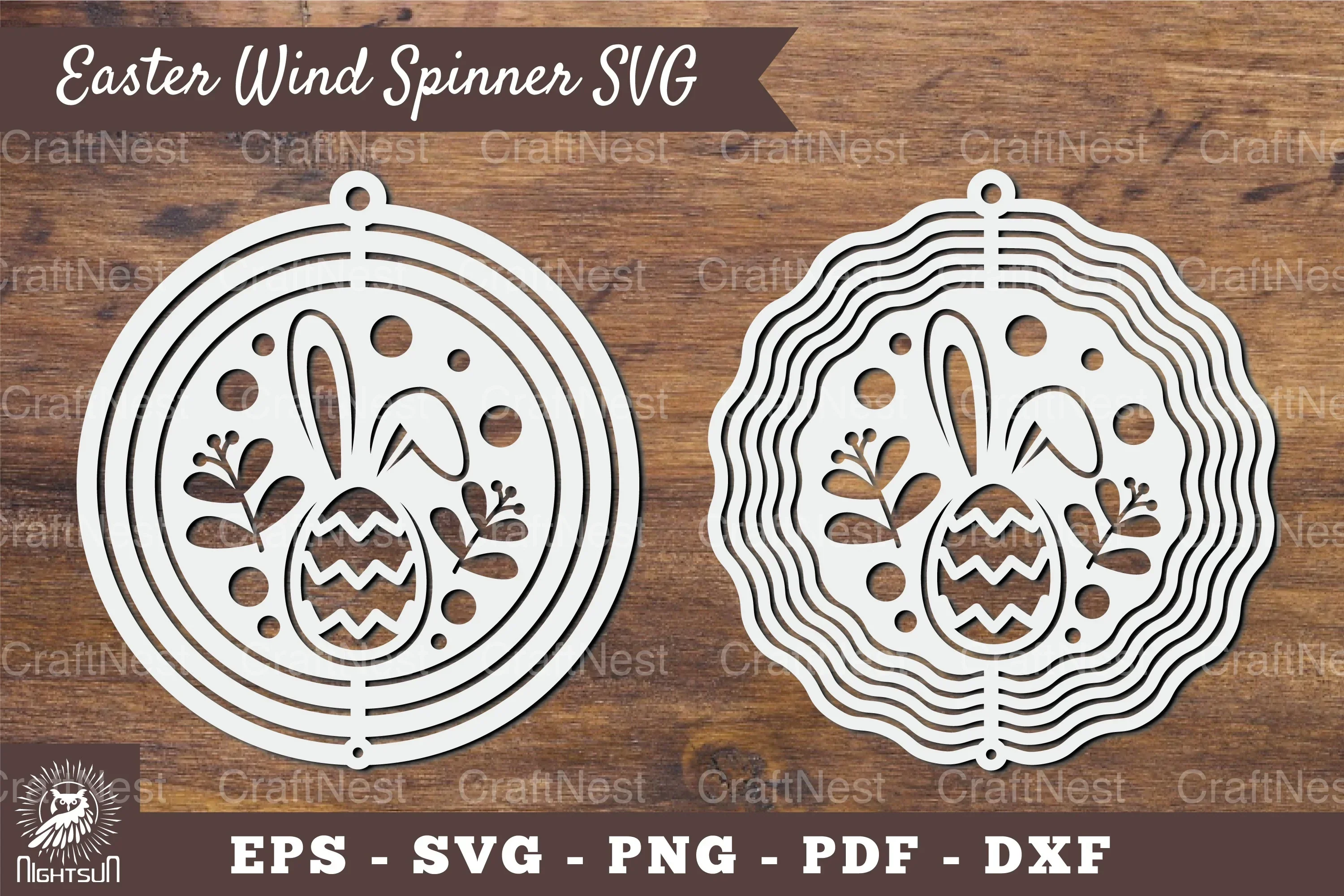 Easter Egg Wind Spinner Clipart Bundle
