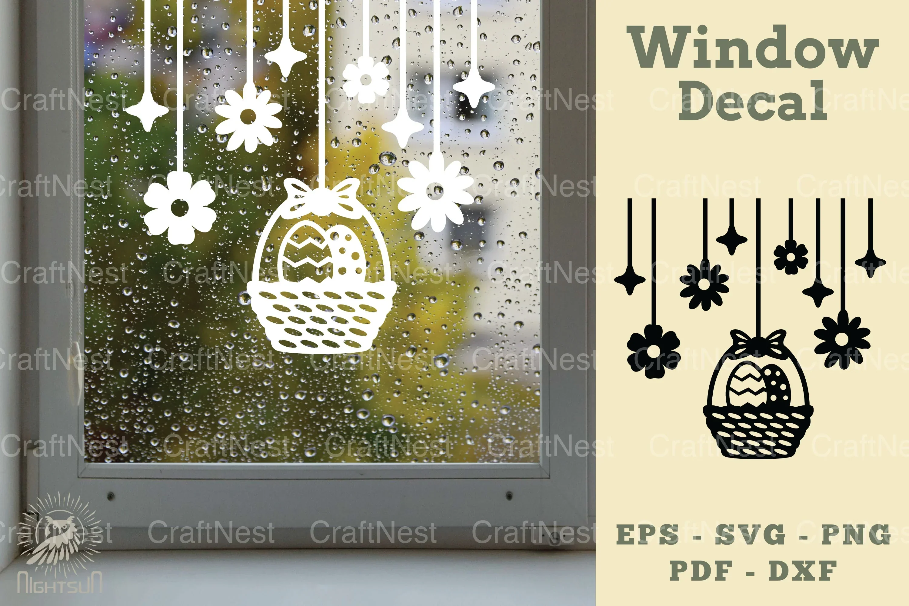 Easter Egg Window Decal Clipart Bundle