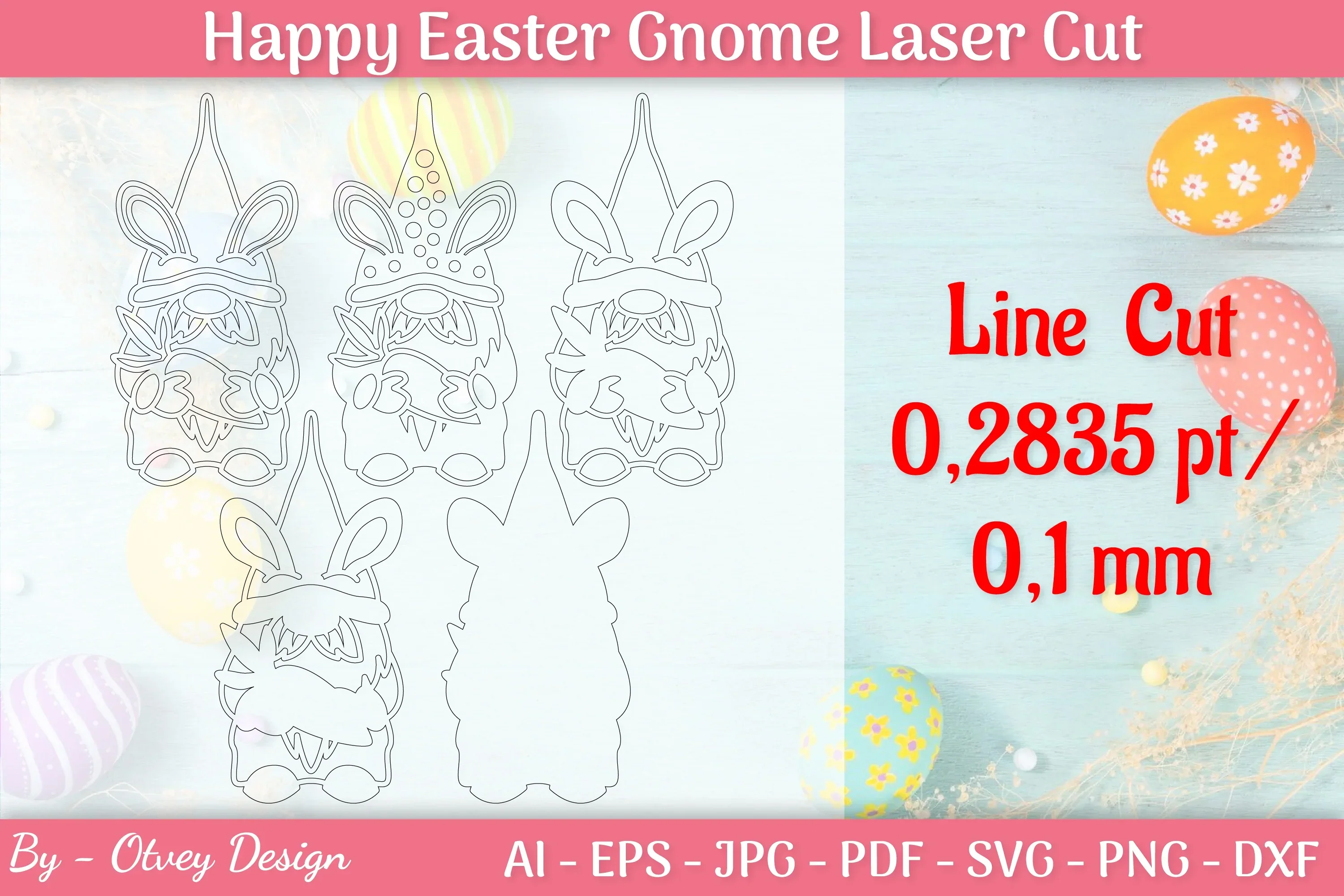 Easter Gnome Laser Cut SVG Bundle - Image 2