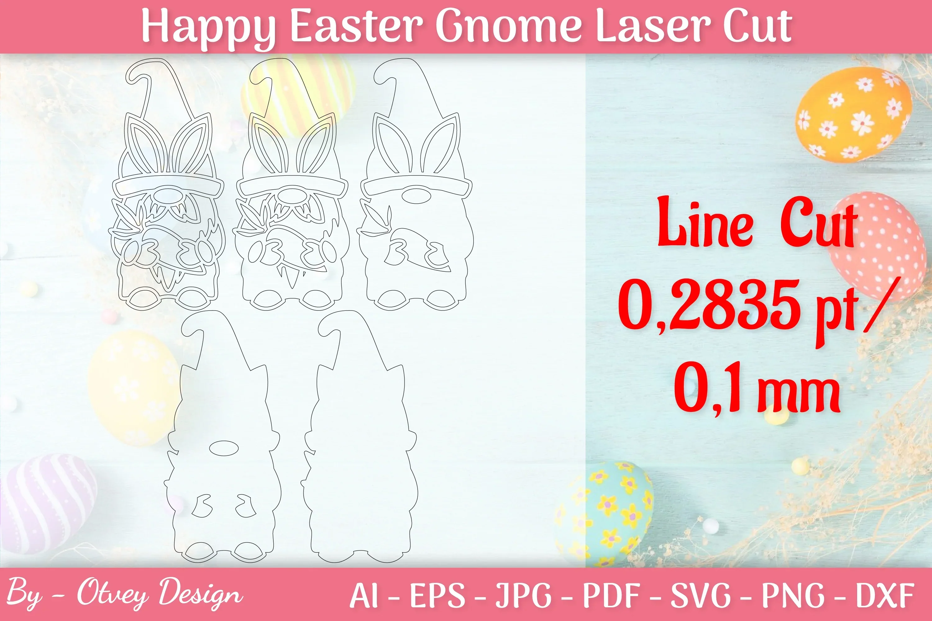 Easter Gnome Laser Cut SVG Bundle - Image 2