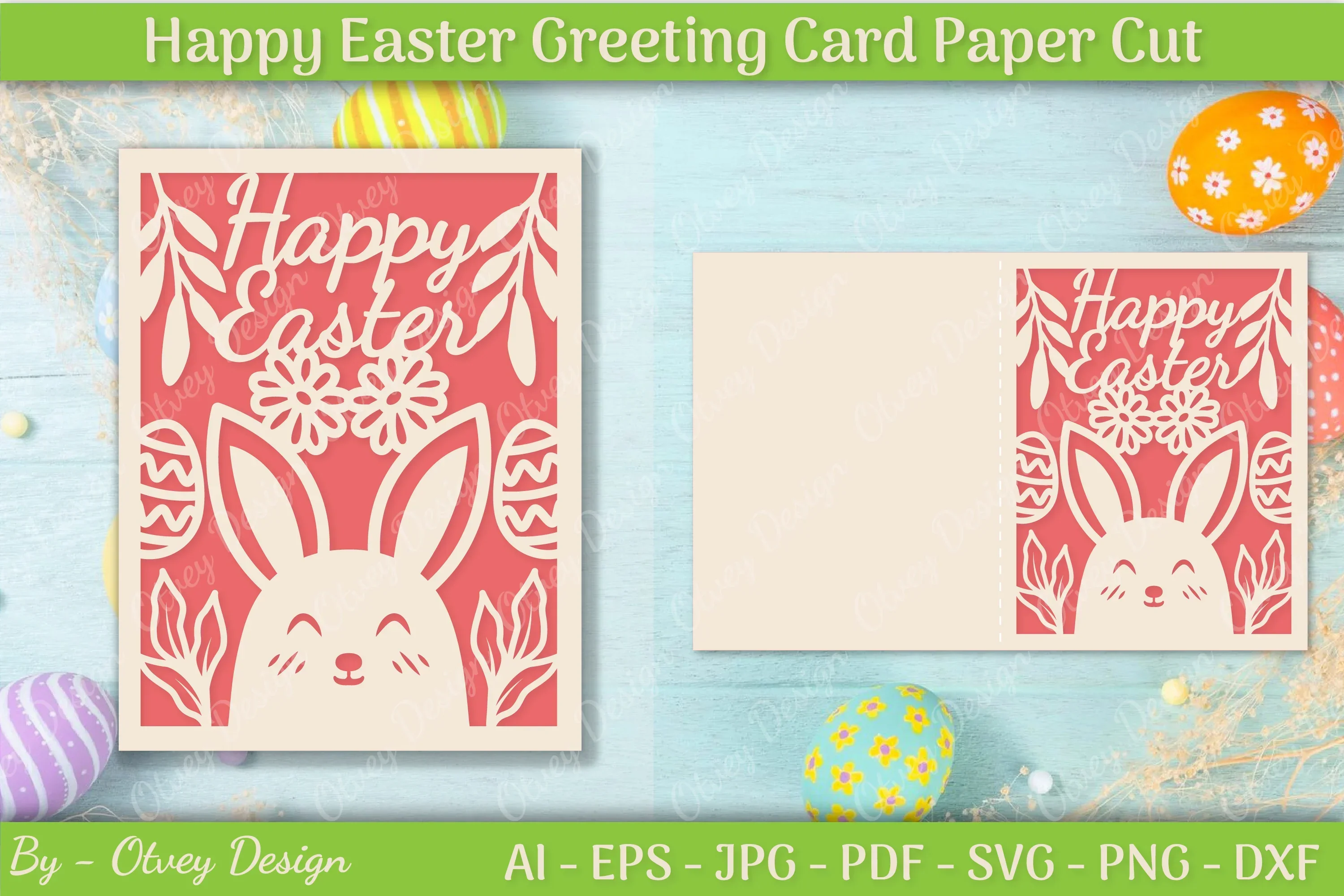 Easter Greeting Card SVG Bundle