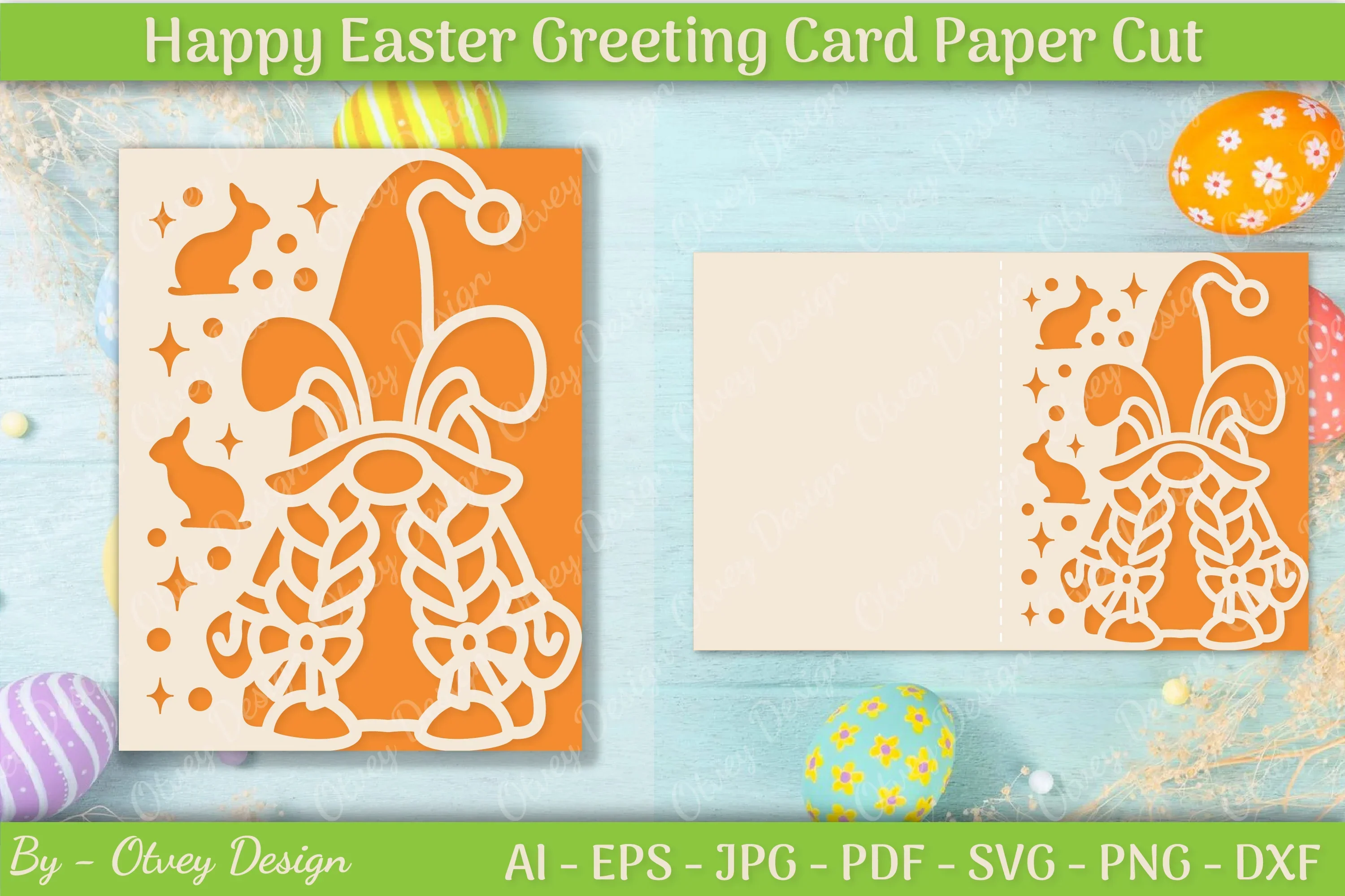 Easter Greeting Card SVG Bundle