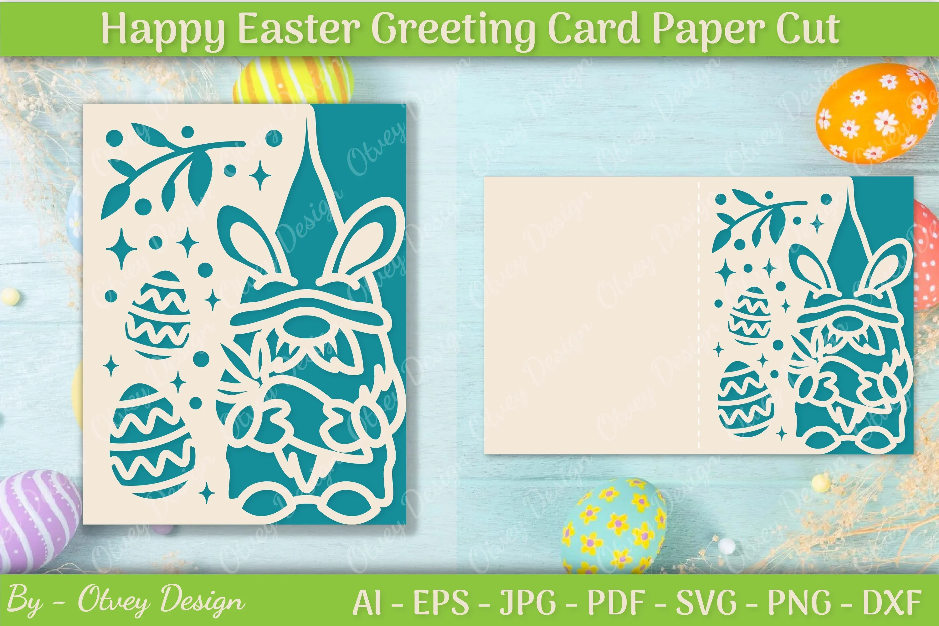 Easter Greeting Card SVG Bundle