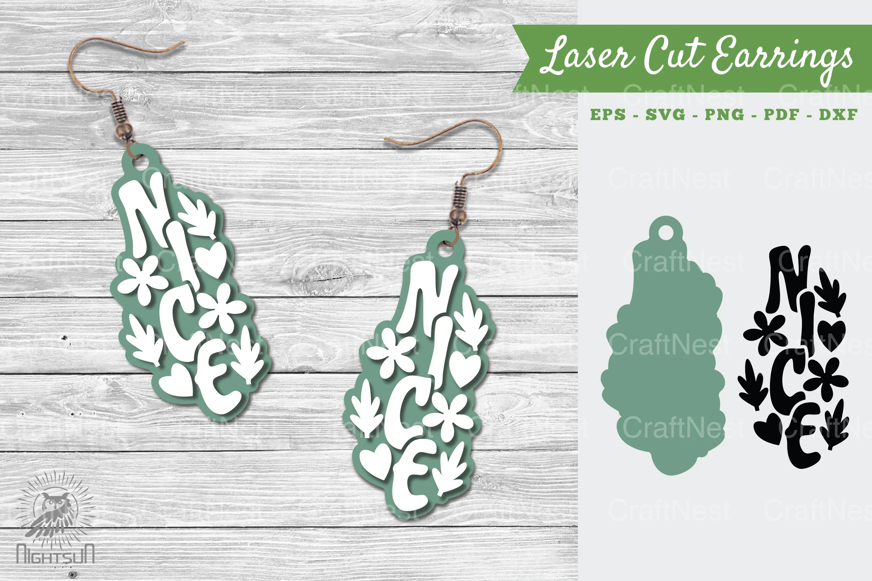 Elegant Laser Cut Earrings SVG Bundle